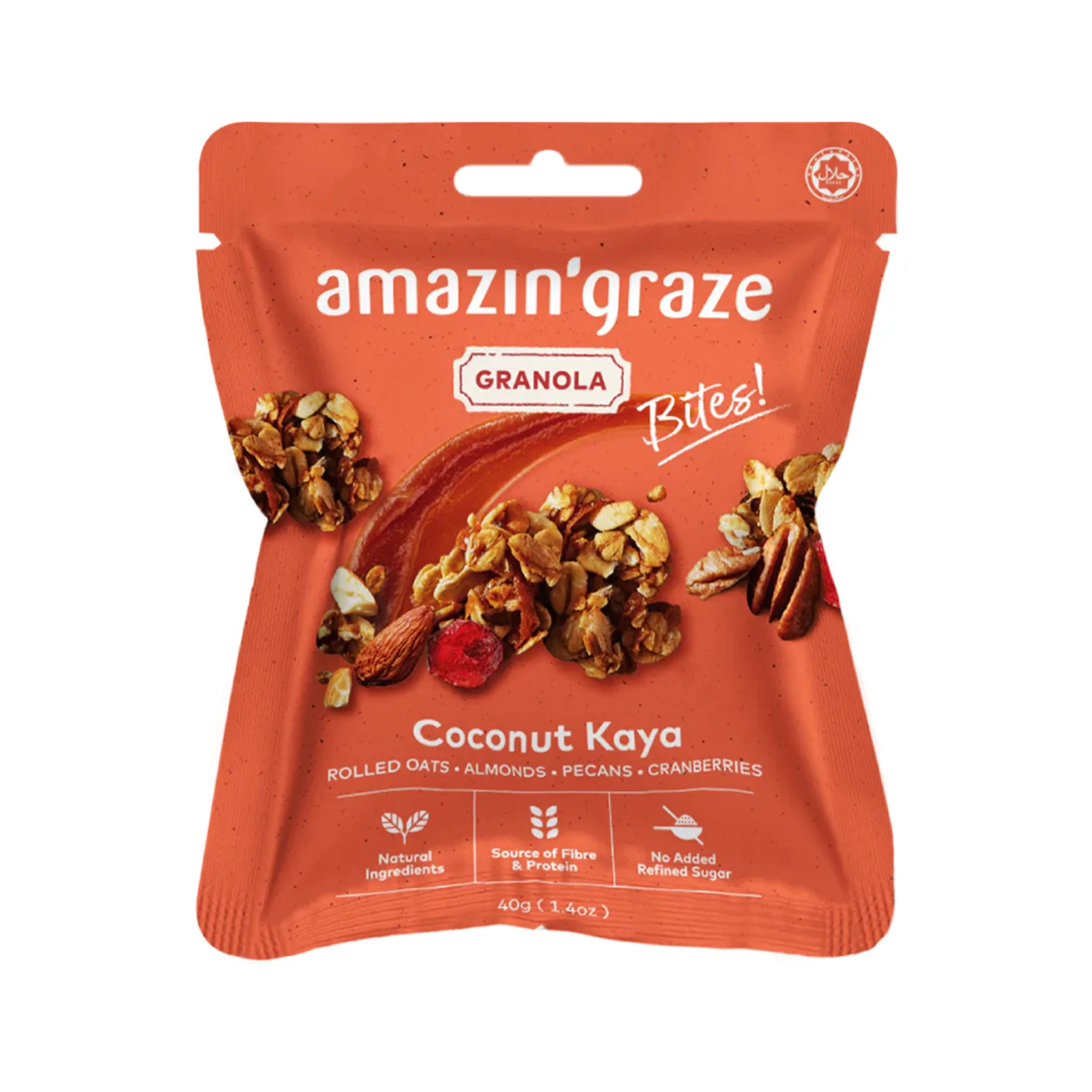 Amazin’ Graze Coconut Kaya Granola Bites 40g