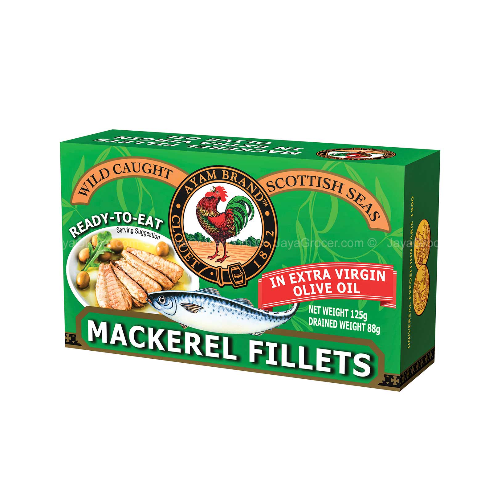 Ayam Brand Mackerel Fillet in Extra Virgin Olive Oil 125g - Image 2