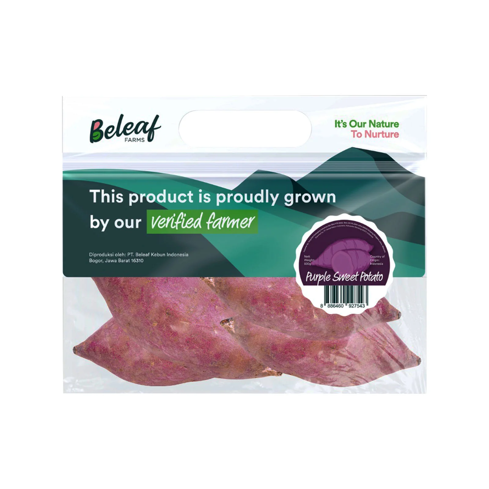 Beleaf Purple Sweet Potatoes (Indonesia) 500g - Image 2
