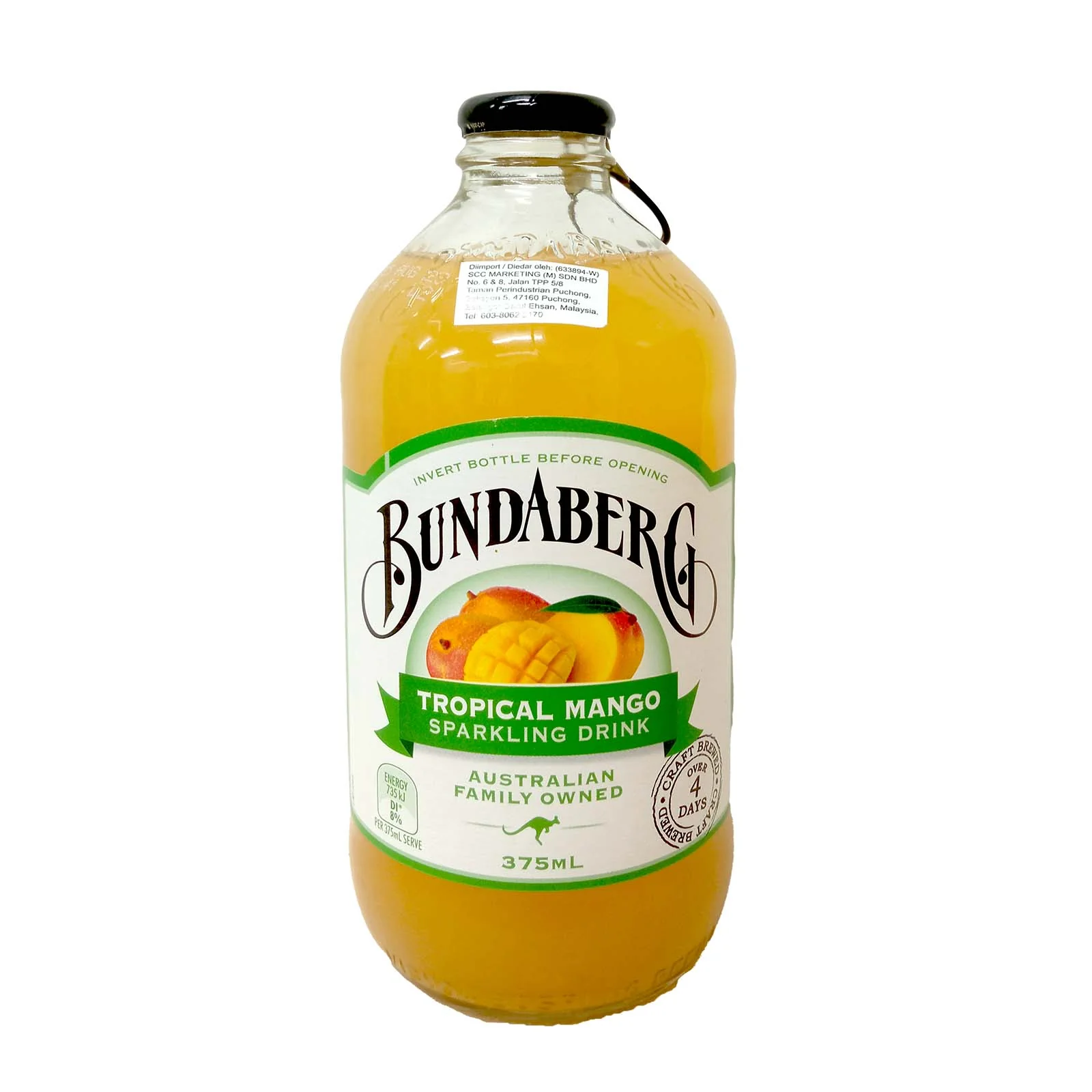 Bundaberg Tropical Mango Sparkling Drink 375ml - Image 2