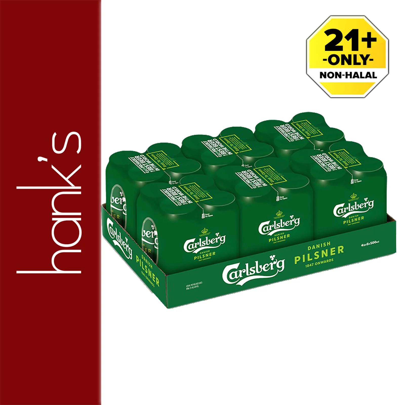 Carlsberg Green Label Beer (Can) 500ml - Image 4