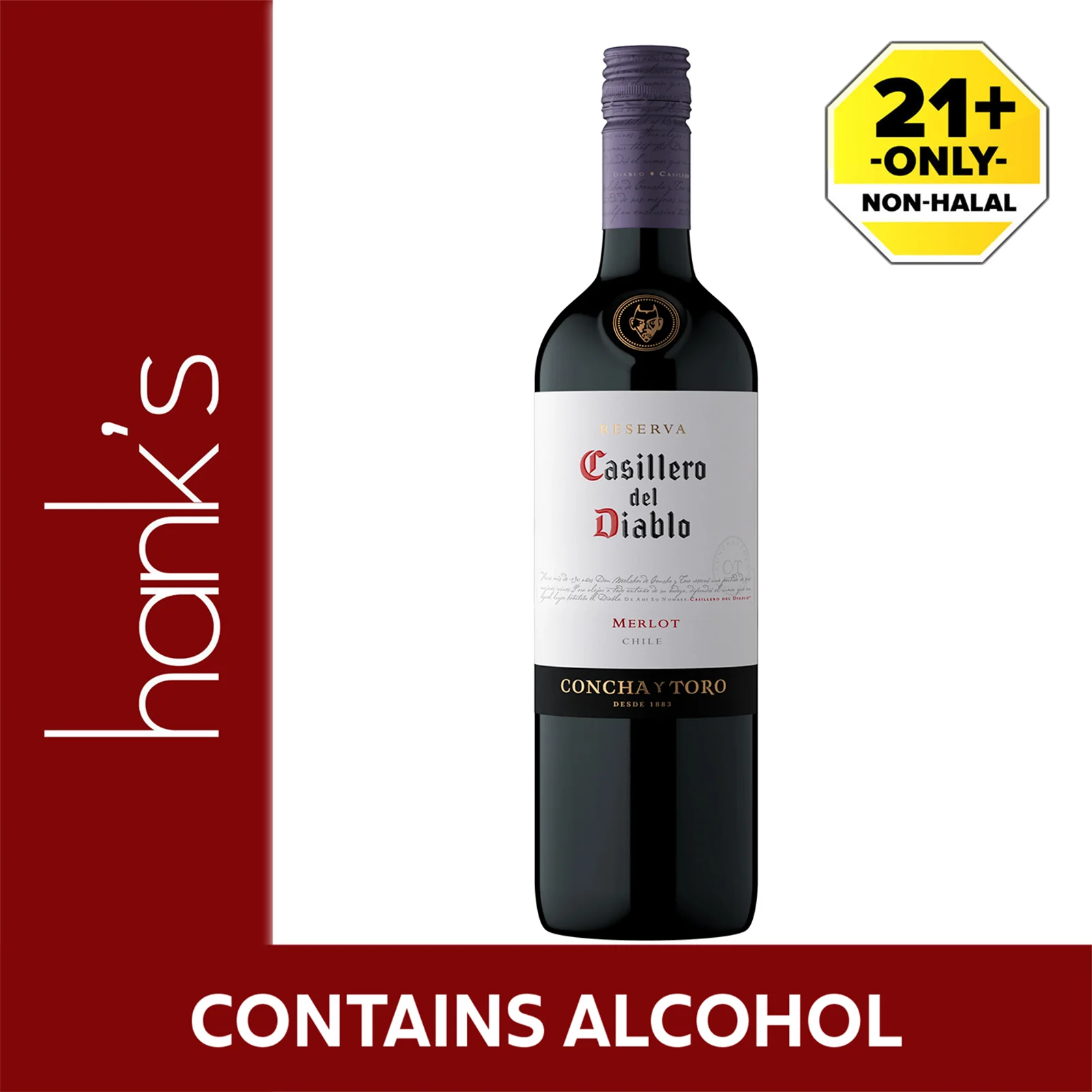 Casillero Del Diablo Reserva Merlot Red Wine 750ml - Image 2