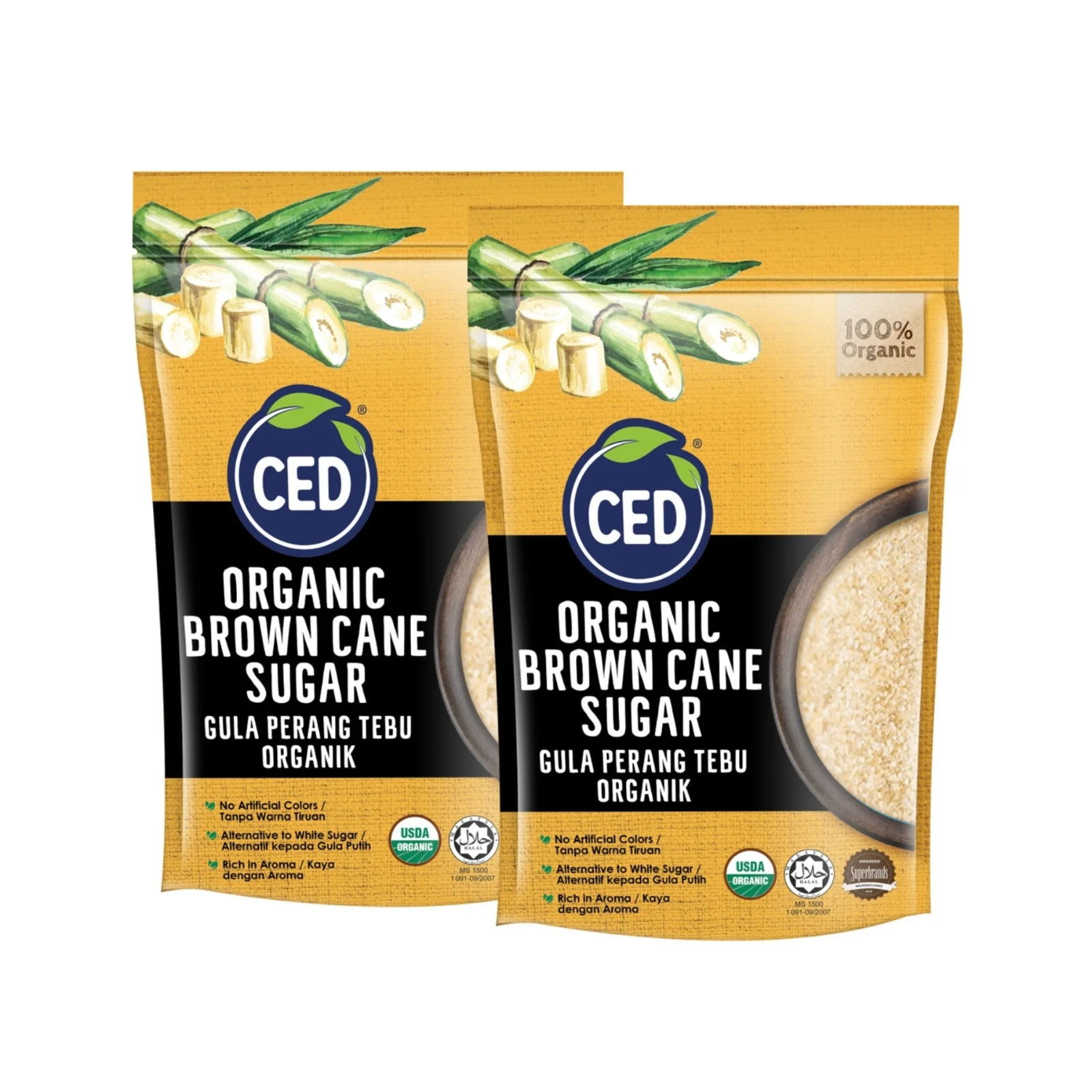 CED 100% Organic Sugar 850g x 2 - Image 2