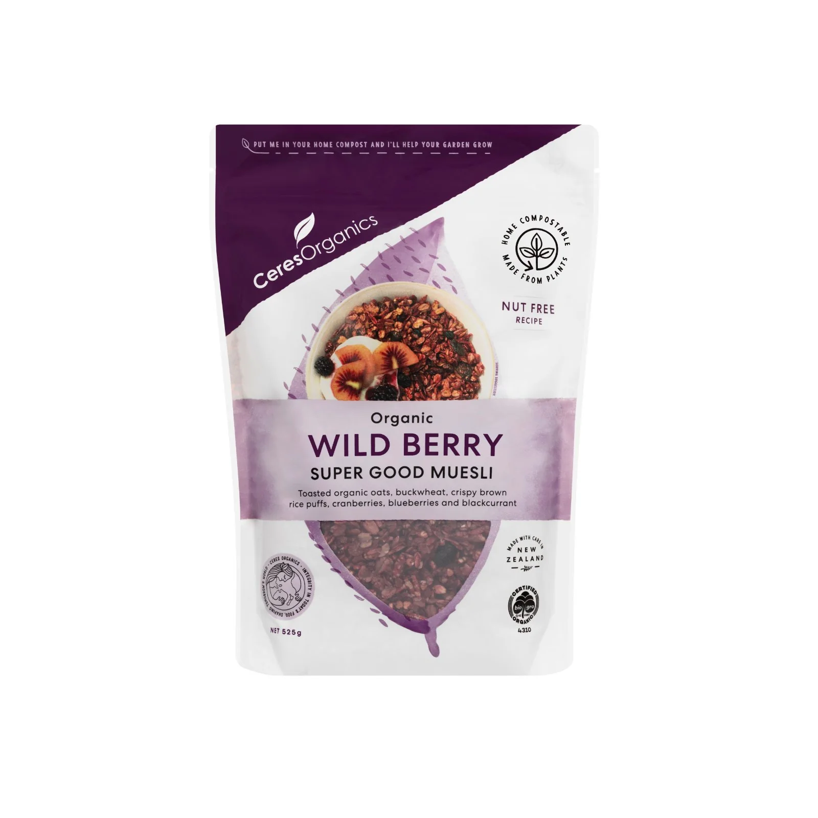 Ceres Organics Super Good Muesli with Wildberry 525g