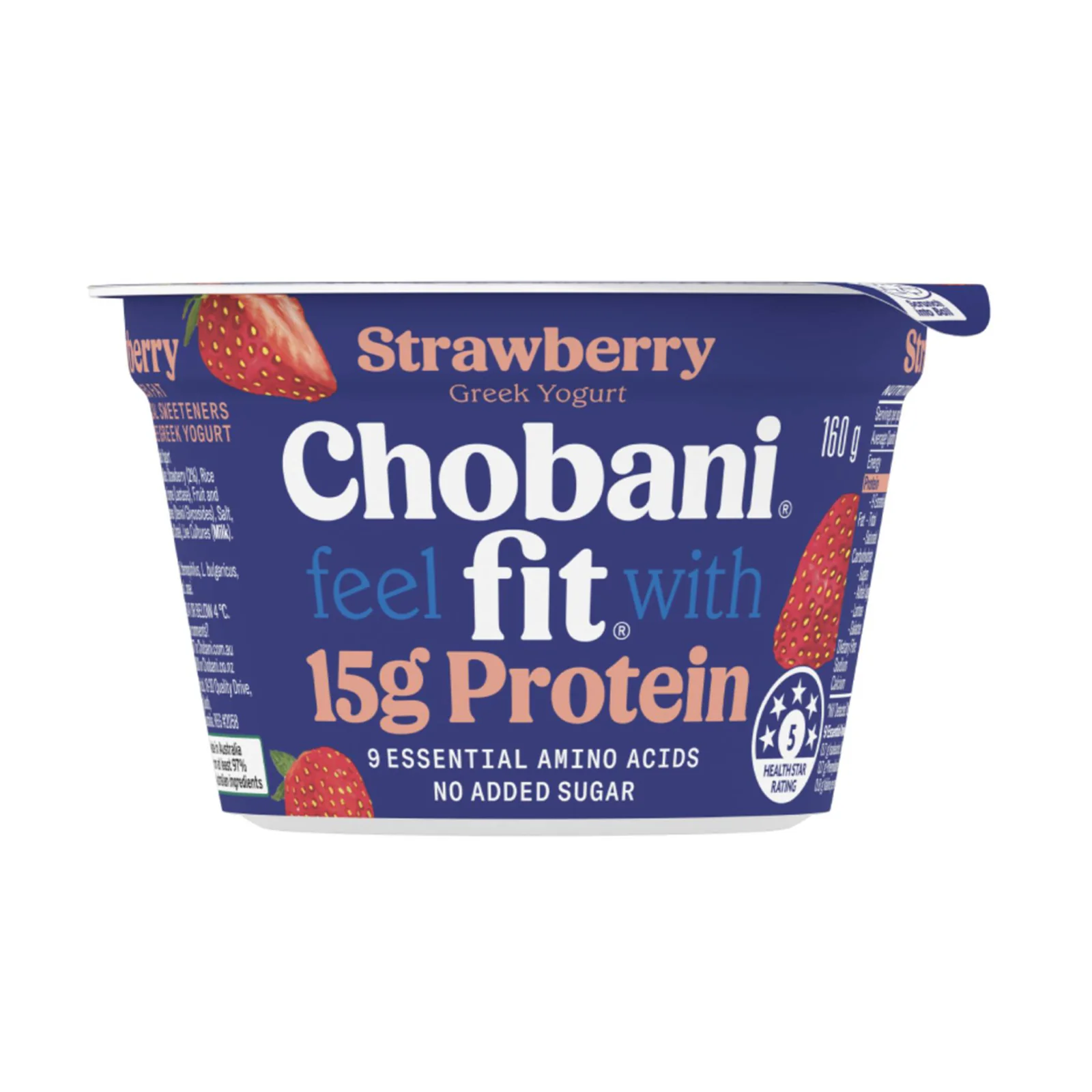 Chobani Fit Strawberry Yogurt 160g - Image 2