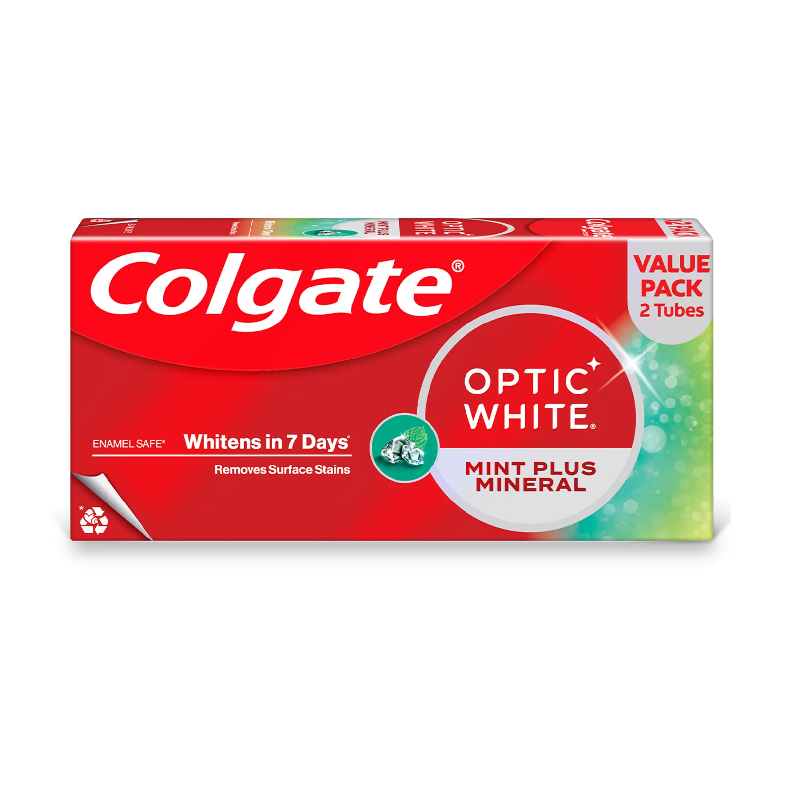 Colgate Optic White Sparkling Mint Toothpaste 100g x 2 - Image 2