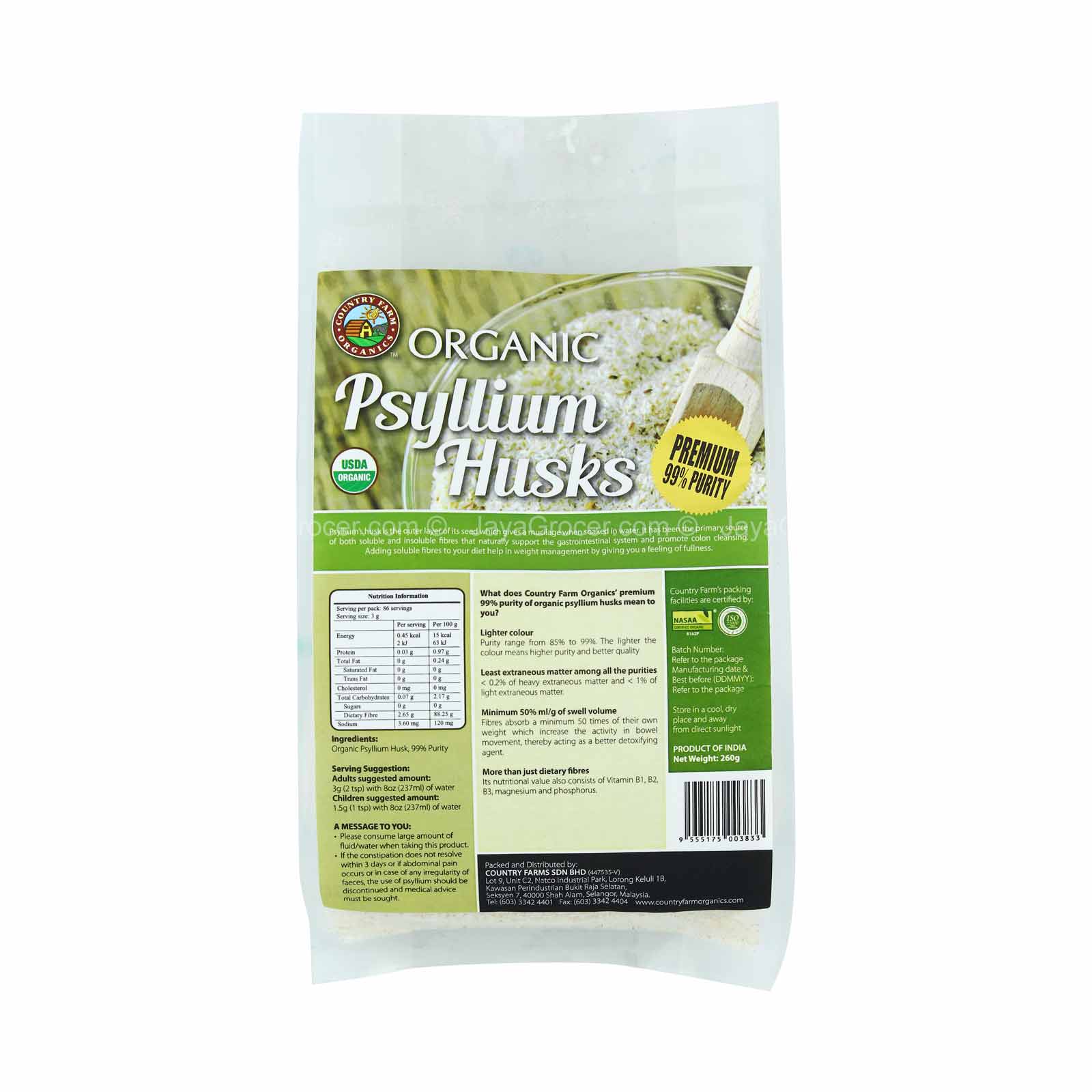 Country Farm Psyllium Husk 260g - Image 2