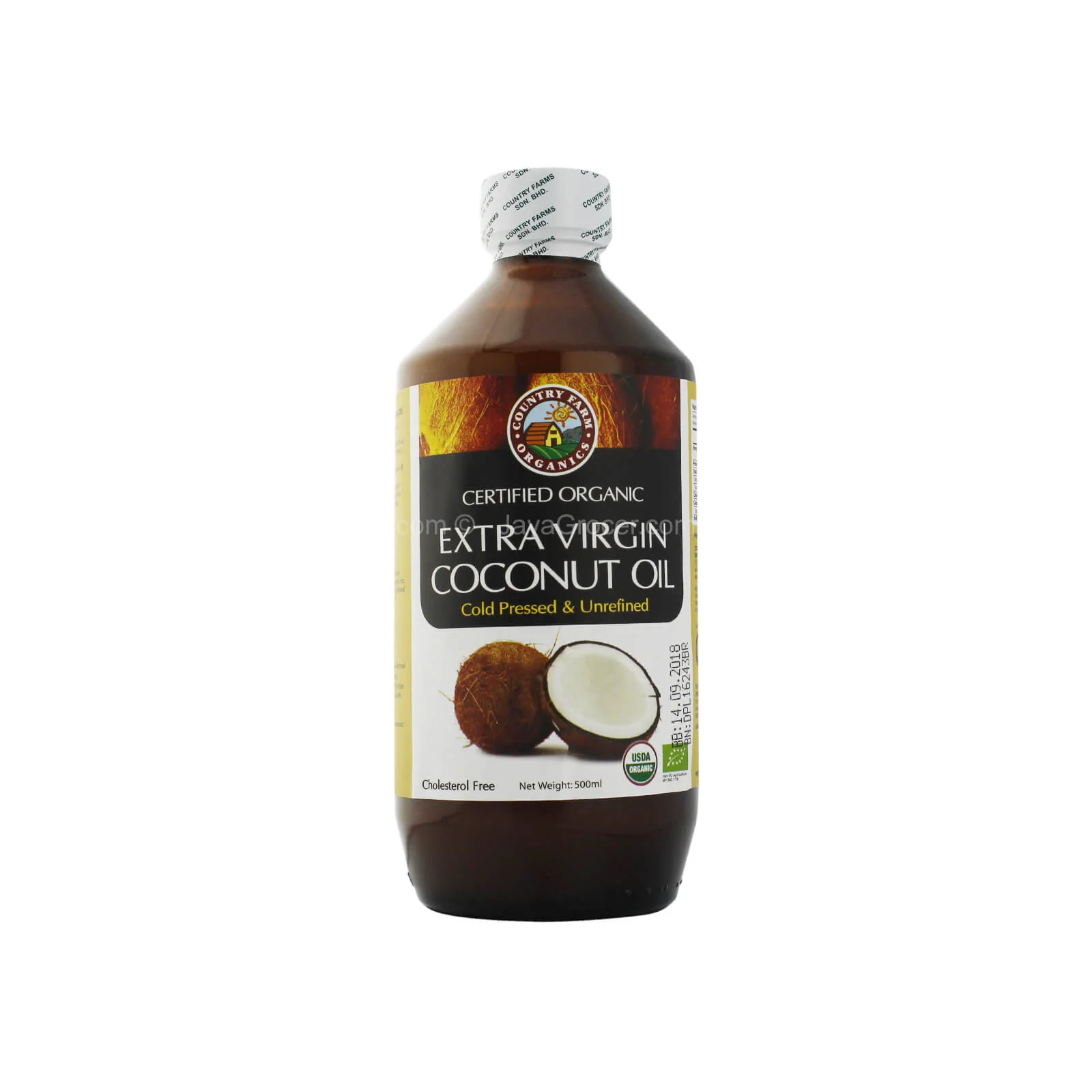 Country Farm Organics Extra Virgin Coconut Oil 500ml - Image 2