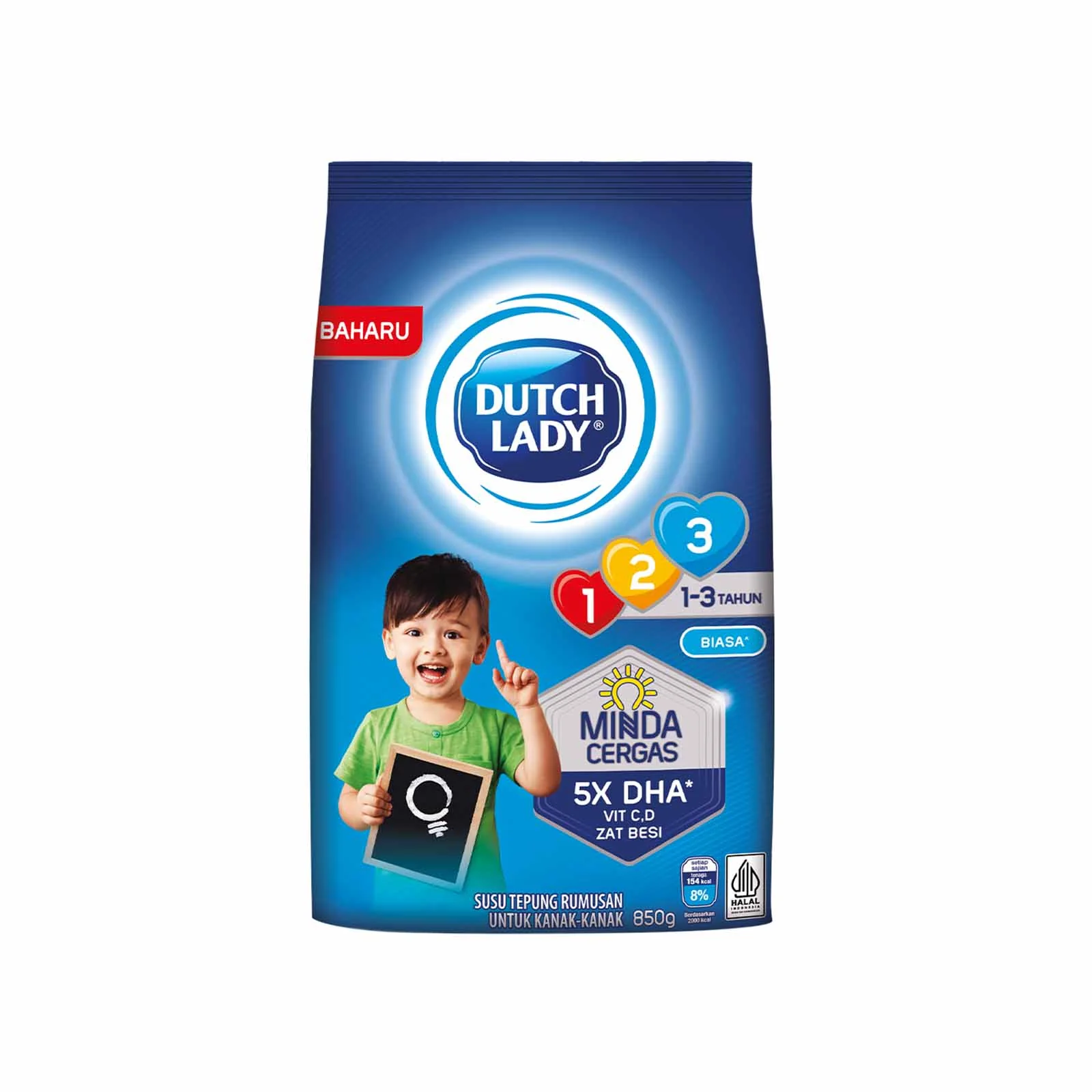 Dutch Lady 123 Plain 850g - Image 2