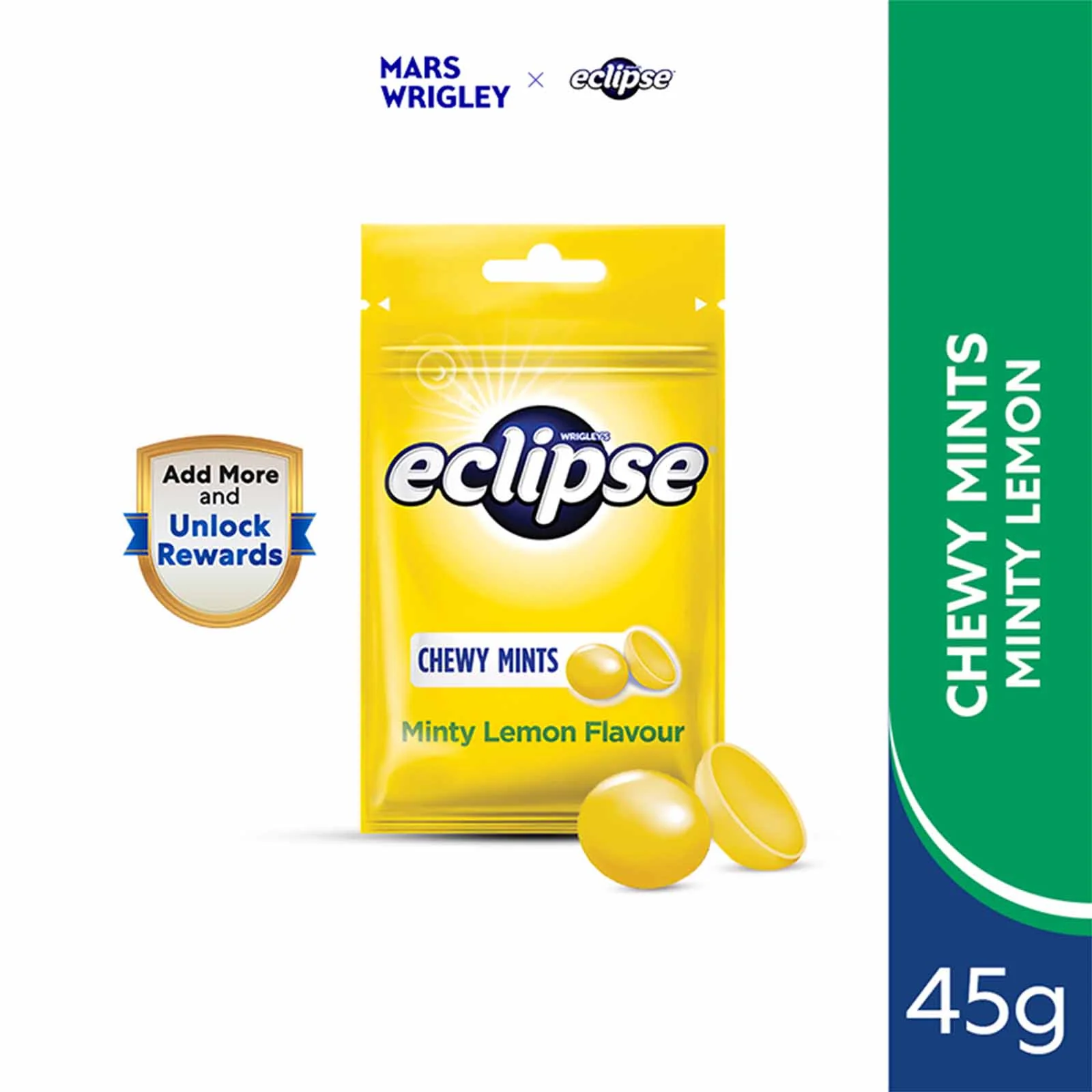 Eclipse Chewy Mints Minty Lemon 45g - Image 2