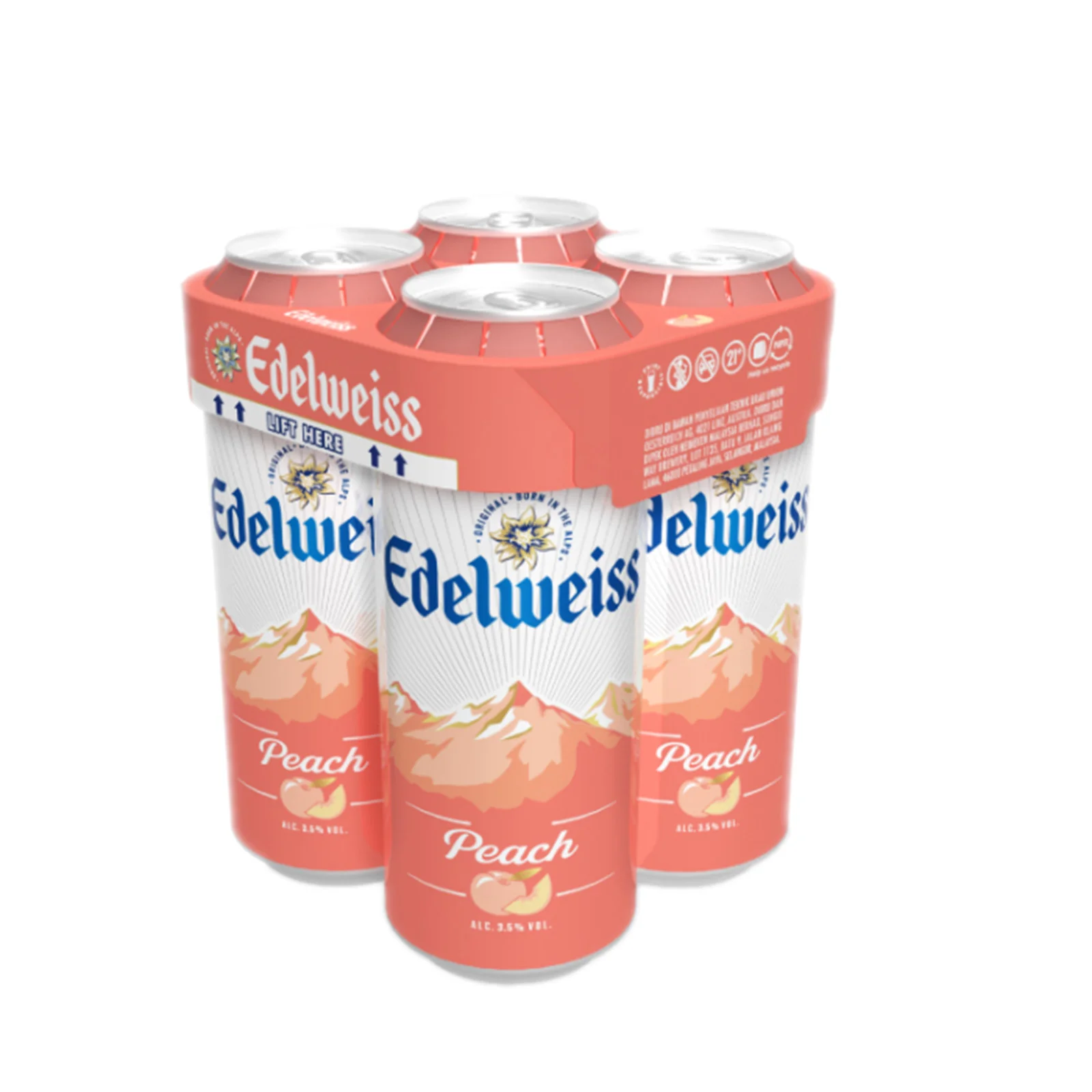 Edelweiss Peach 320ml - Image 3