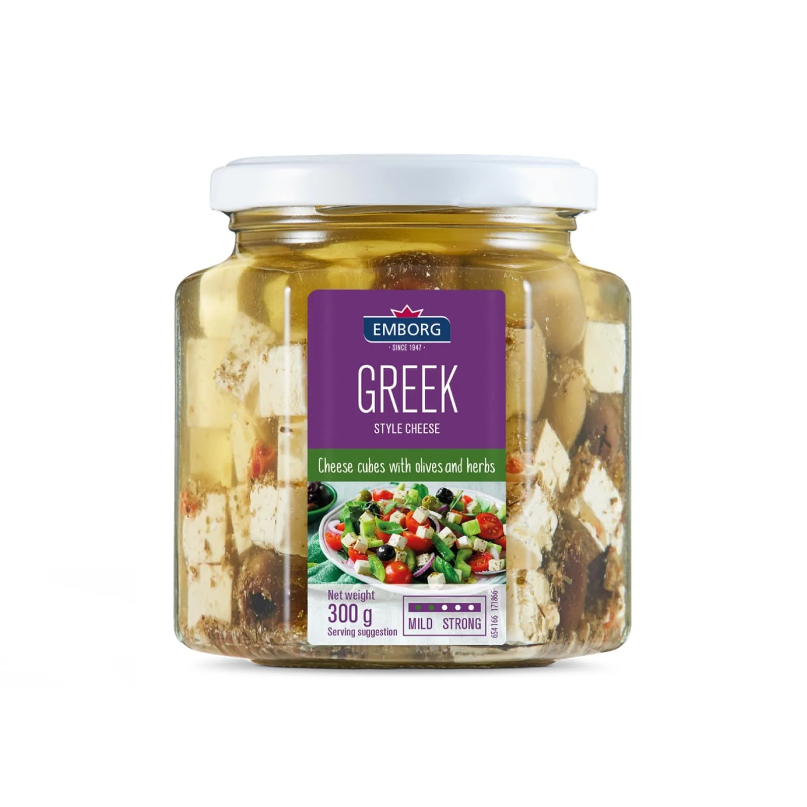 Emborg Feta in Oil with Herbs and Olives 300g - Image 2