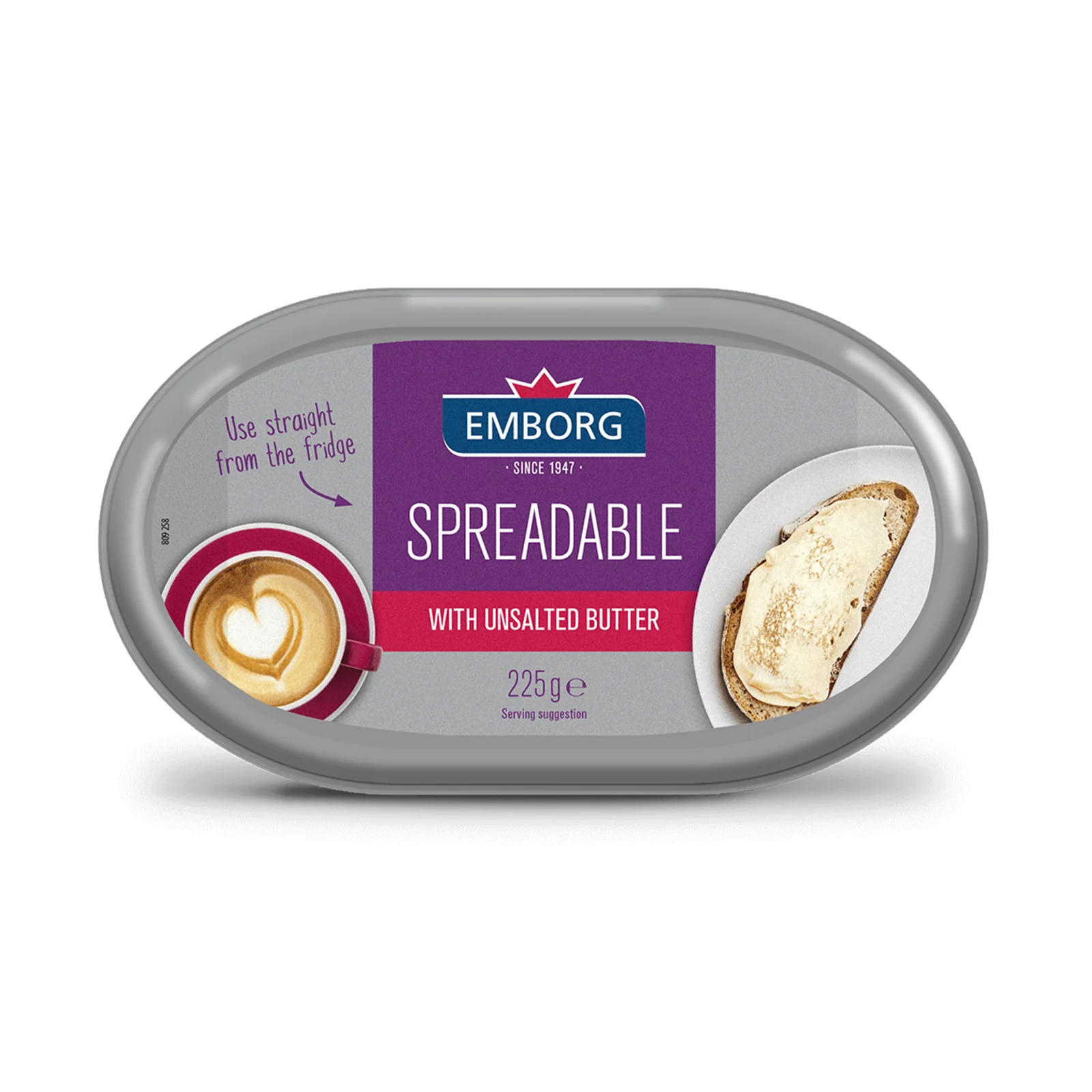 Emborg Spreadable Unsalted Butter 225g - Image 2
