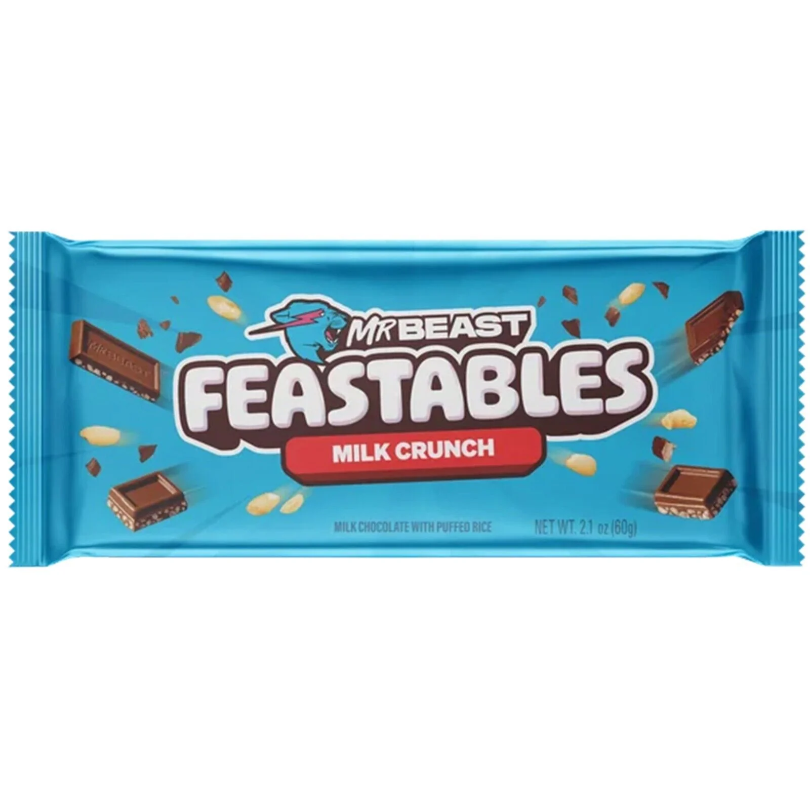 Feastables Mrbeast Milk Crunch Bar 60g - Image 2
