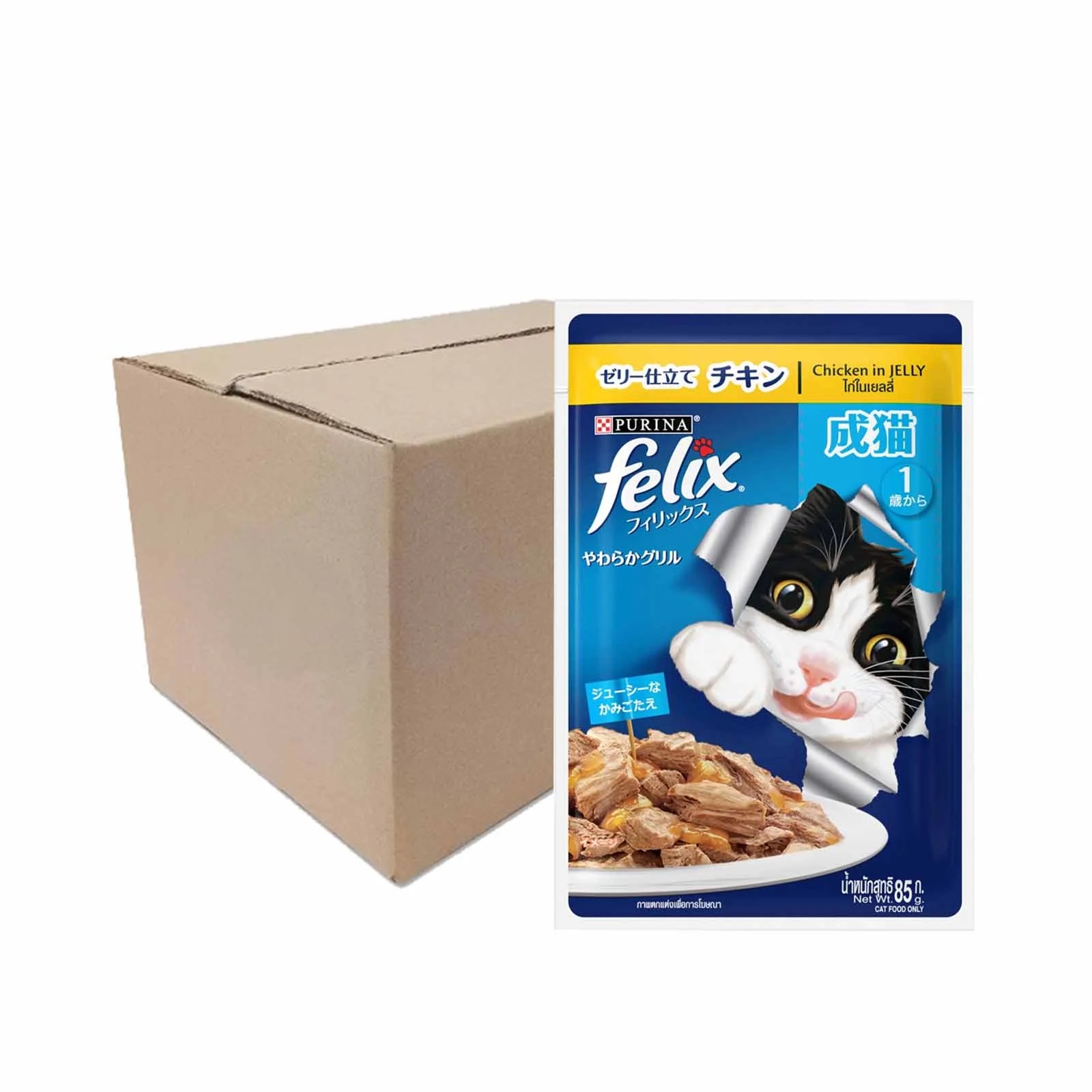 Felix Adult Chicken Cat Food Pouch 70g - Image 3