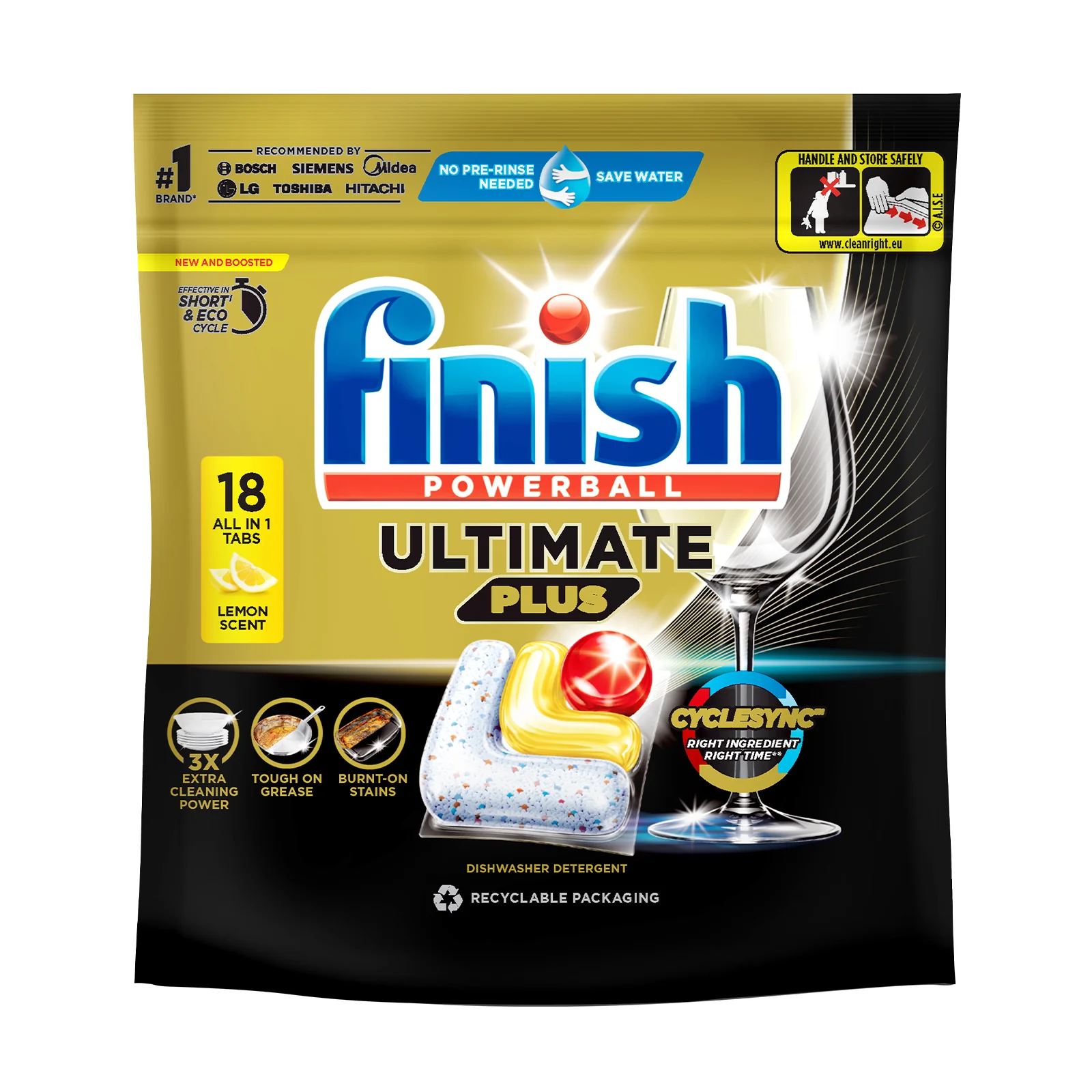 Finish Ultimate Plus Lemon Tablet 18ea - Image 2