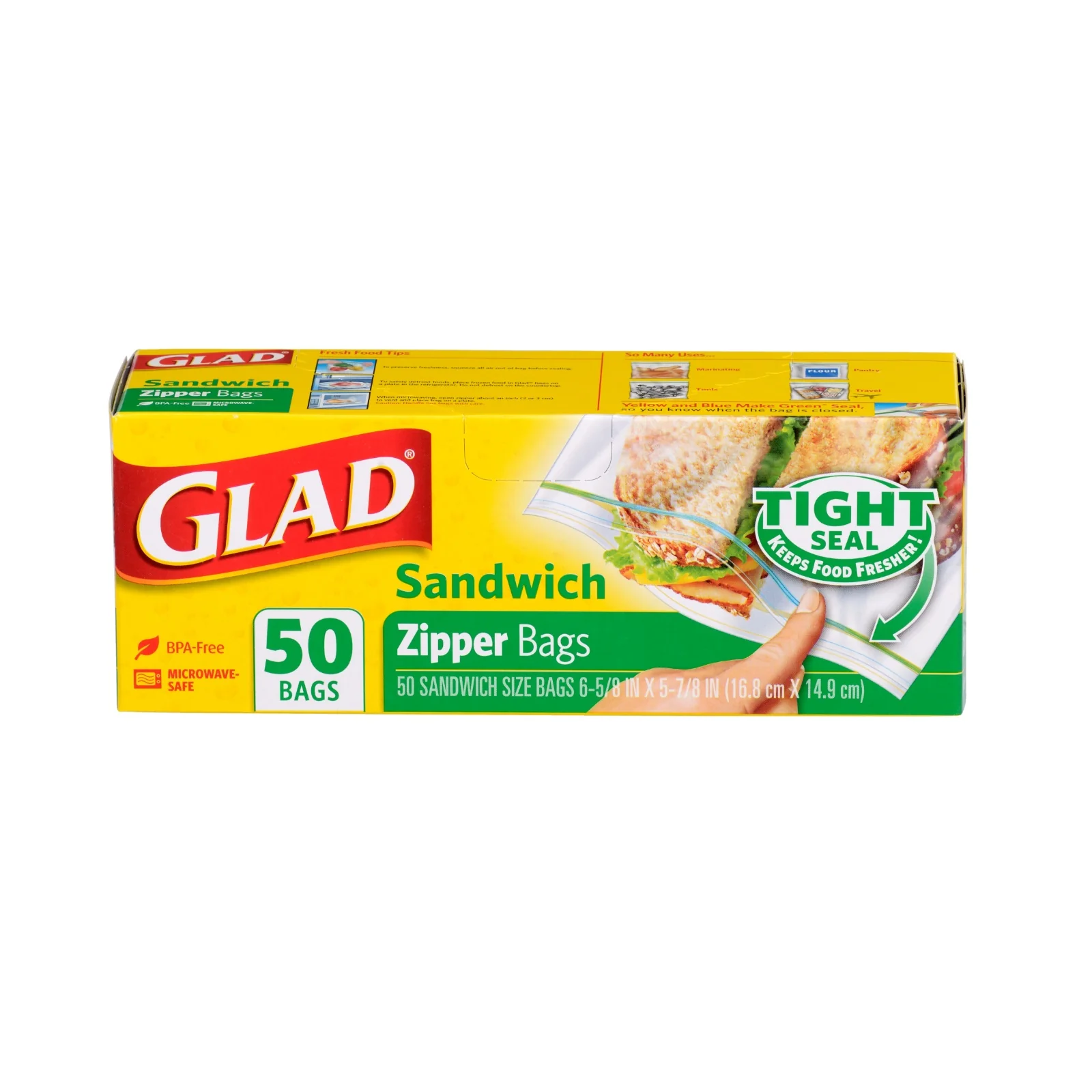 Glad Zipper Sandwich Bag 50pcs/pack - Image 2