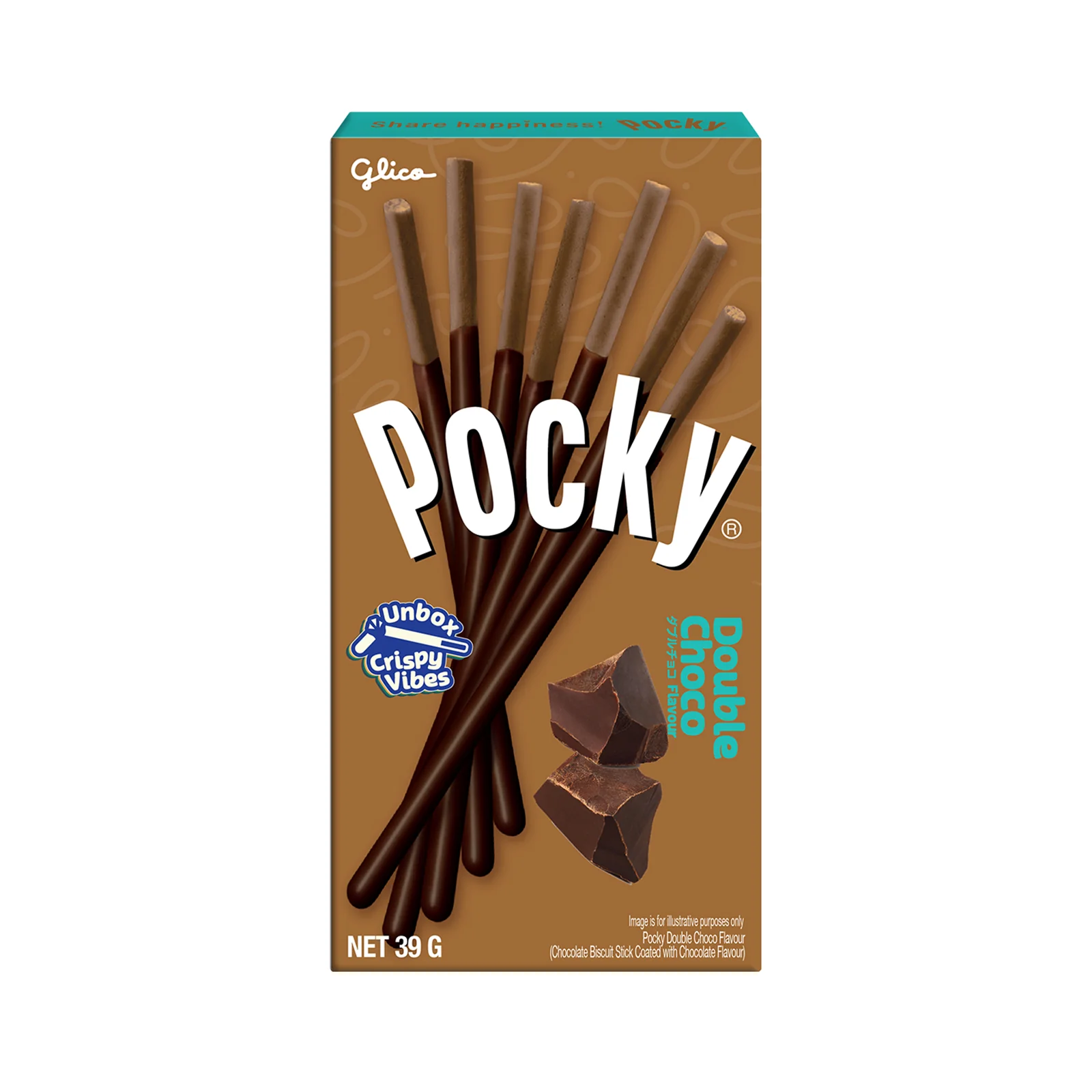 Glico Pocky Double Chocolate Flavour Biscuit Stick 39g - Image 2