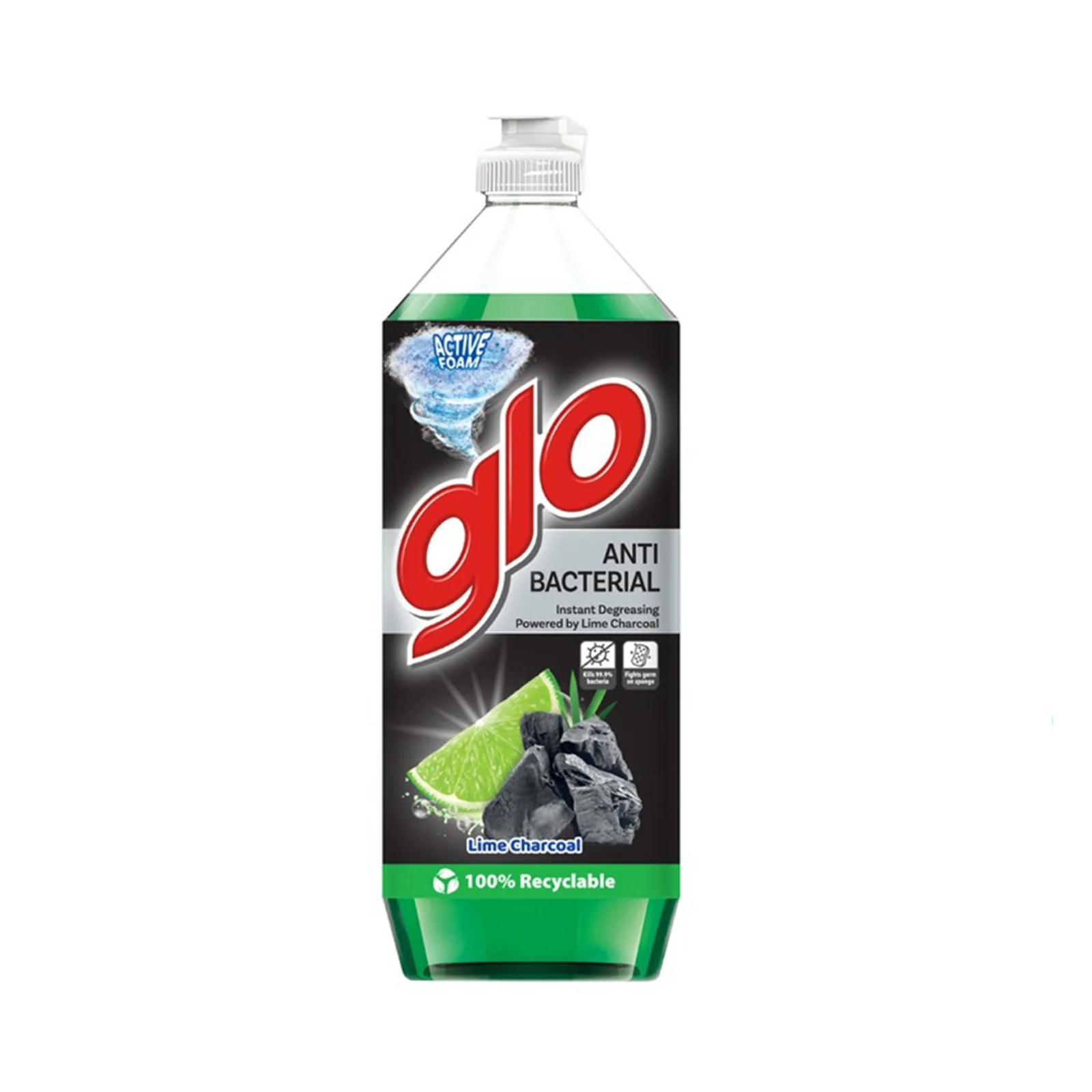 Glo Charcoal Lime Dishwashing Liquid 800ml - Image 2