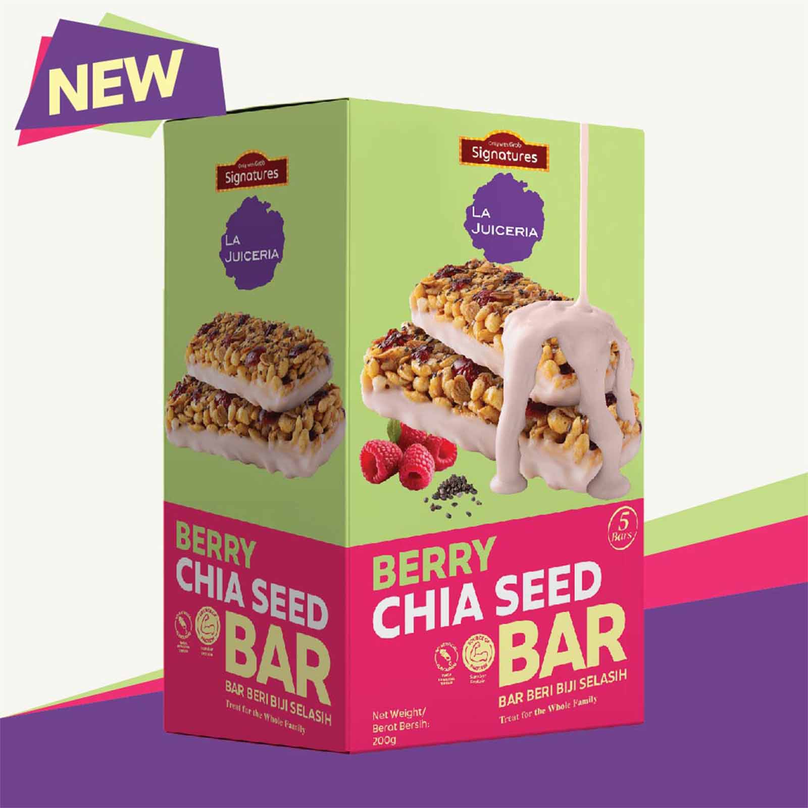 Grab Signatures La Juiceria Berry Chia Seed Bar 40g - Image 2