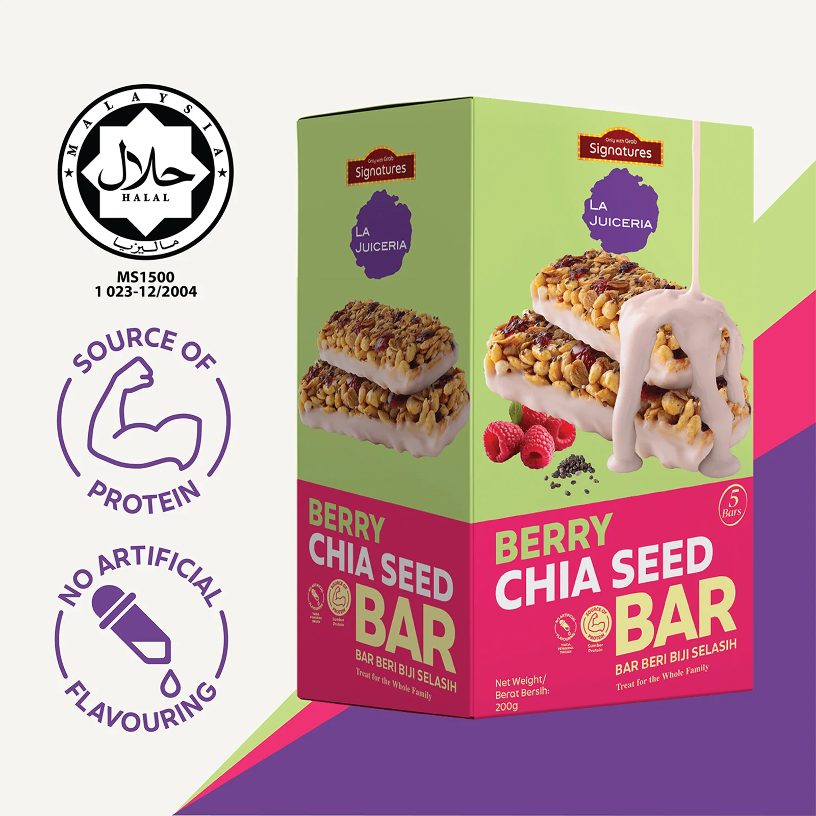 Grab Signatures La Juiceria Berry Chia Seed Bar 40g - Image 4