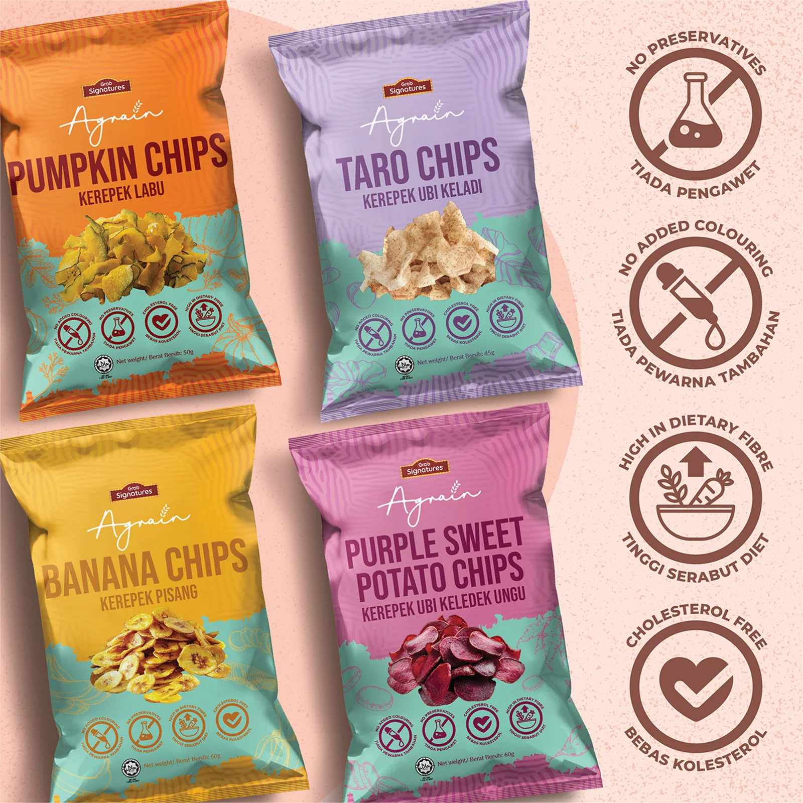 Grab Signatures x Agrain Pumpkin Chips 50g - Image 2