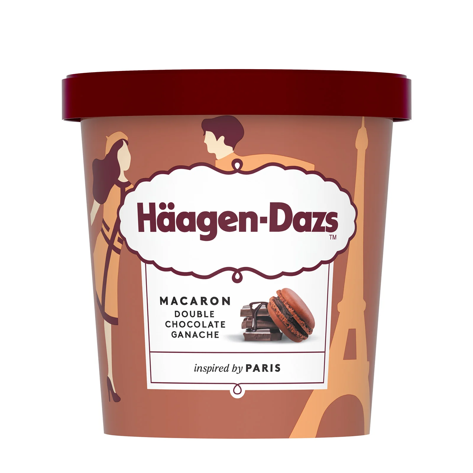 Haagen Dazs Macaron Double Chocolate Ganache Ice Cream 420ml - Image 2