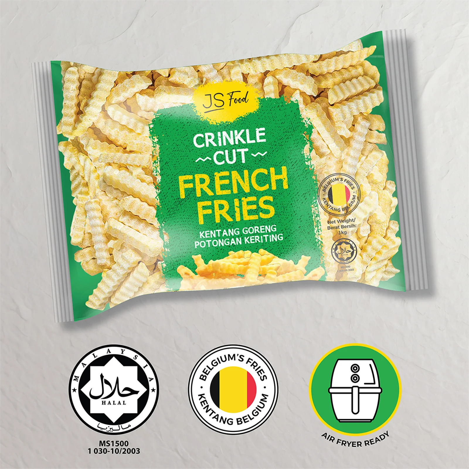 JS Food Crinkle Cut French Fries 1kg - Image 2