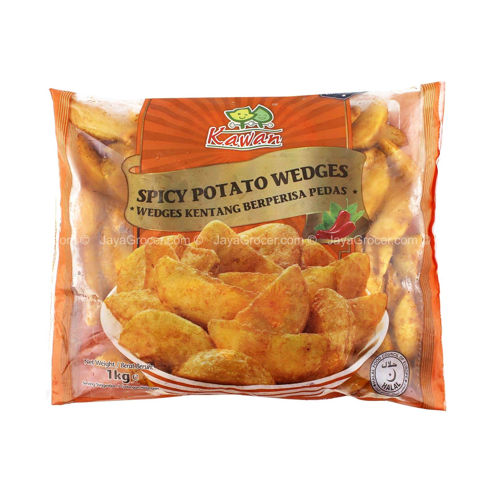 Kawan Spicy Potato Wedges 1kg - Image 2