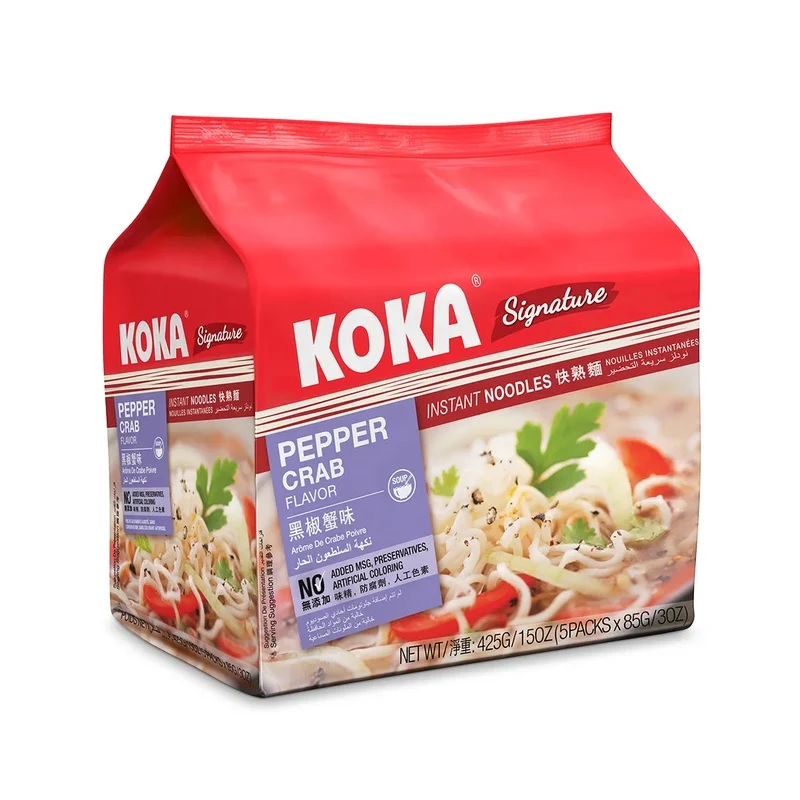 Koka Signature Pepper Crab Flavour Instant Noodles 85g x 5 - Image 2
