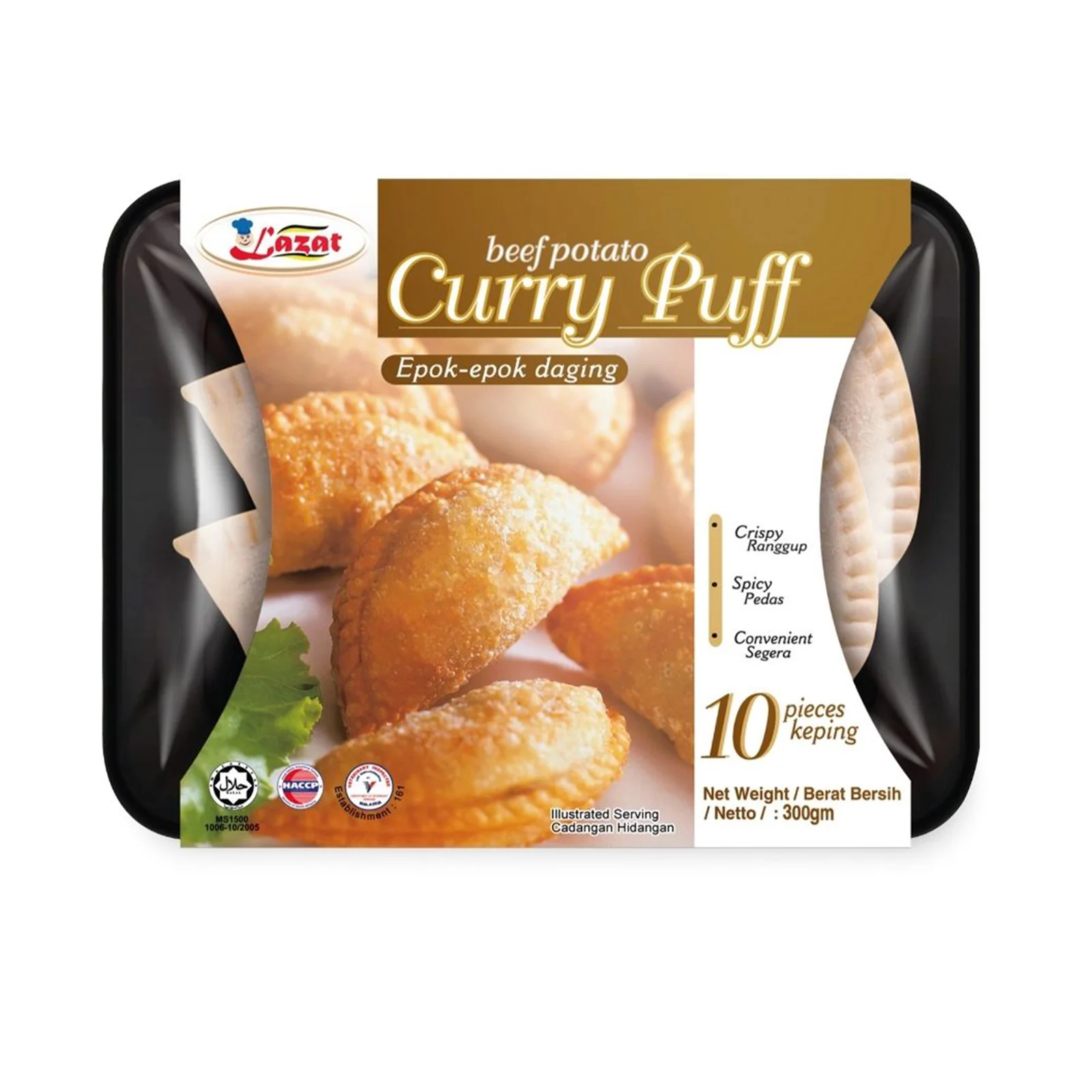 Lazat Beef Potato Curry Puff 250g - Image 2