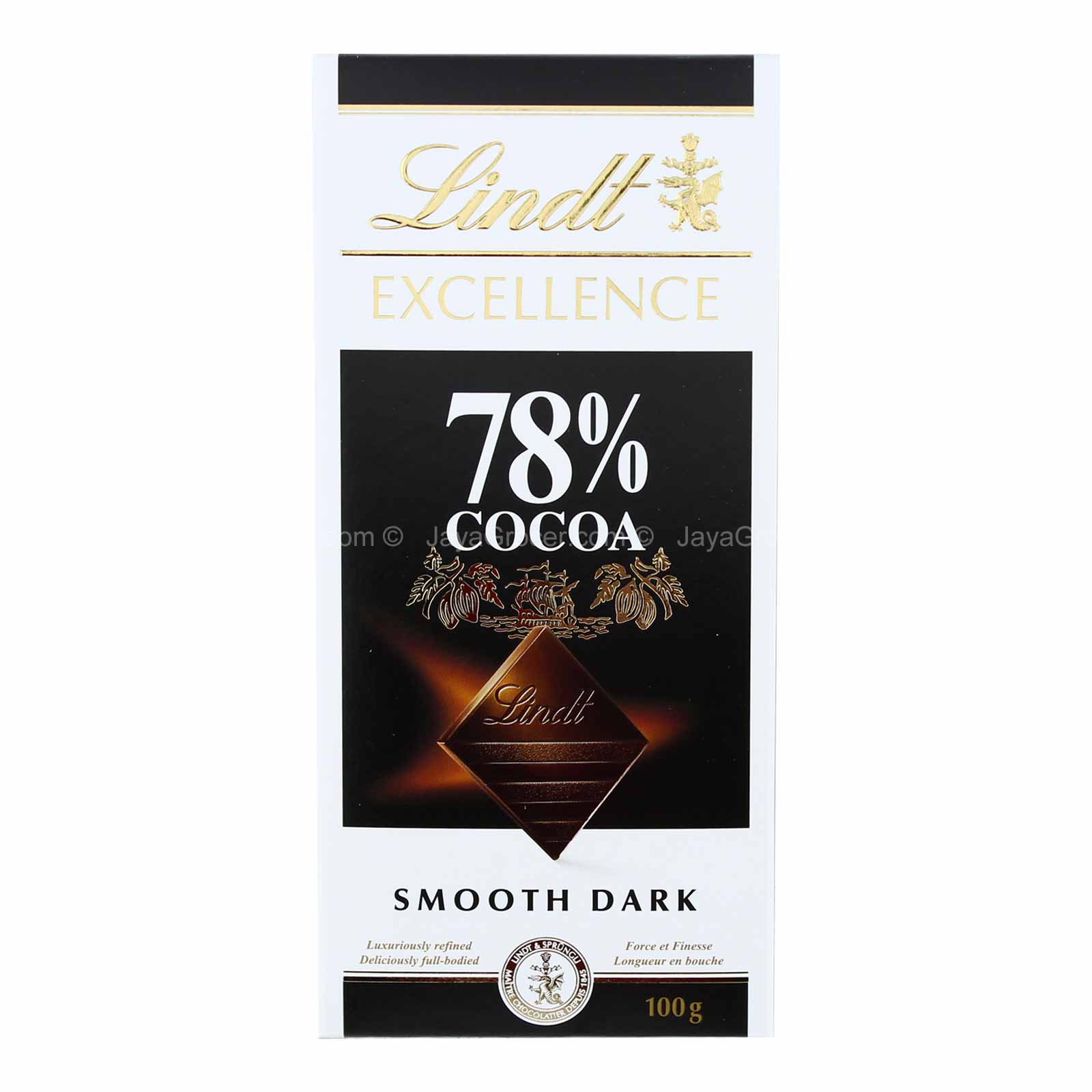 Lindt Excellence Dark 78% Cocoa Chocolate Bar 100g - Image 2