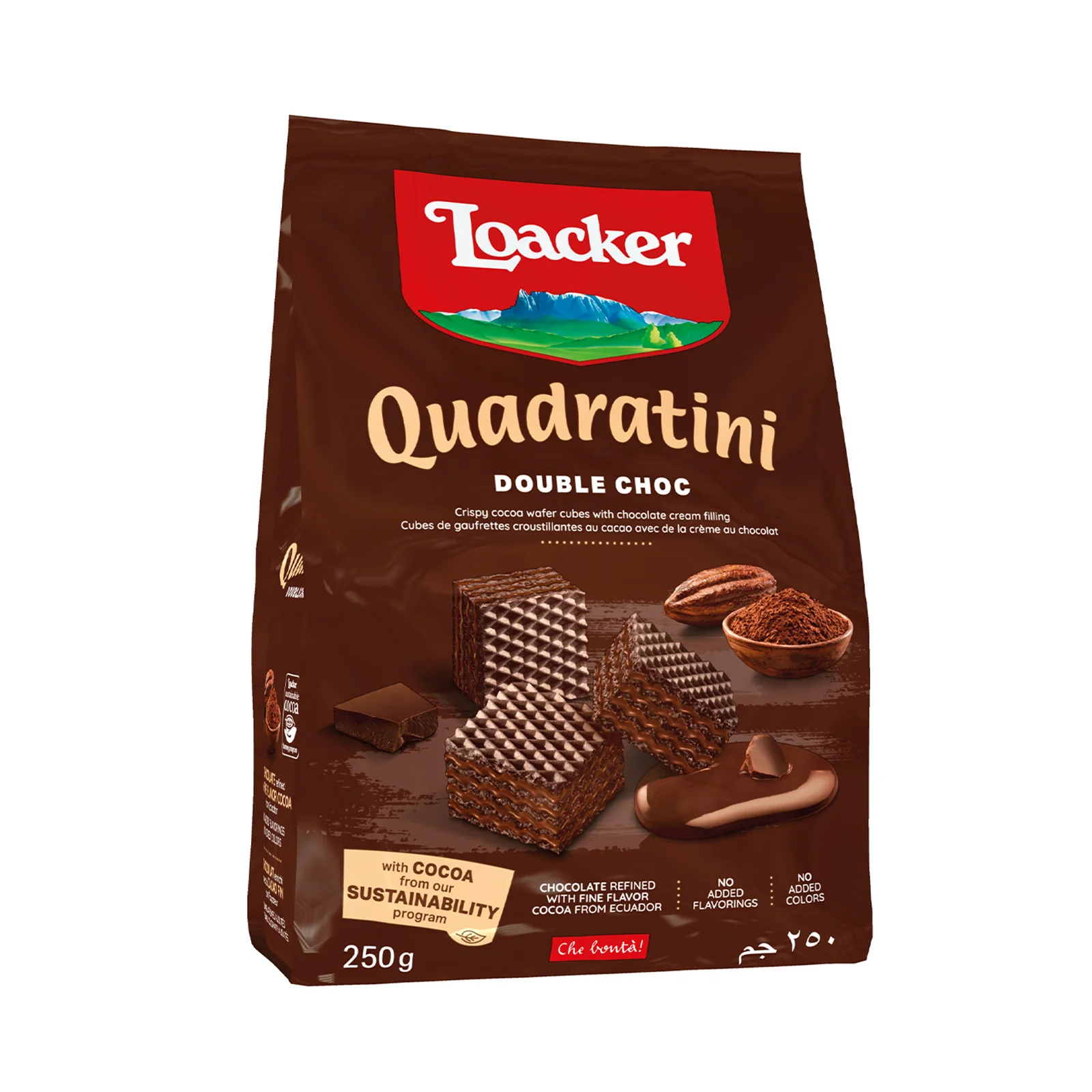 Loacker Quadratini Double Chocolate Wafer 250g - Image 2