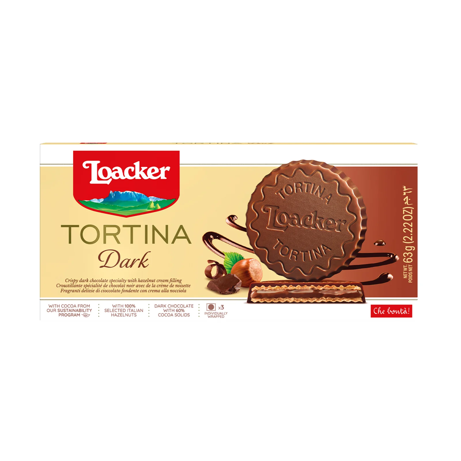 Loacker Tortina Dark Chocolate 21g - Image 2