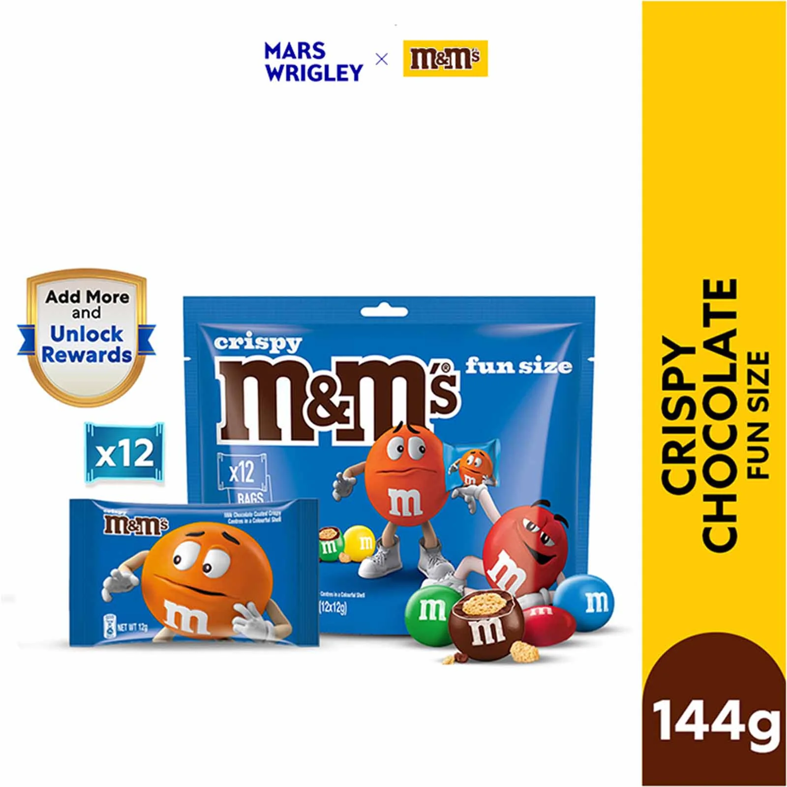 M&Ms Crispy Funsize 144g - Image 2