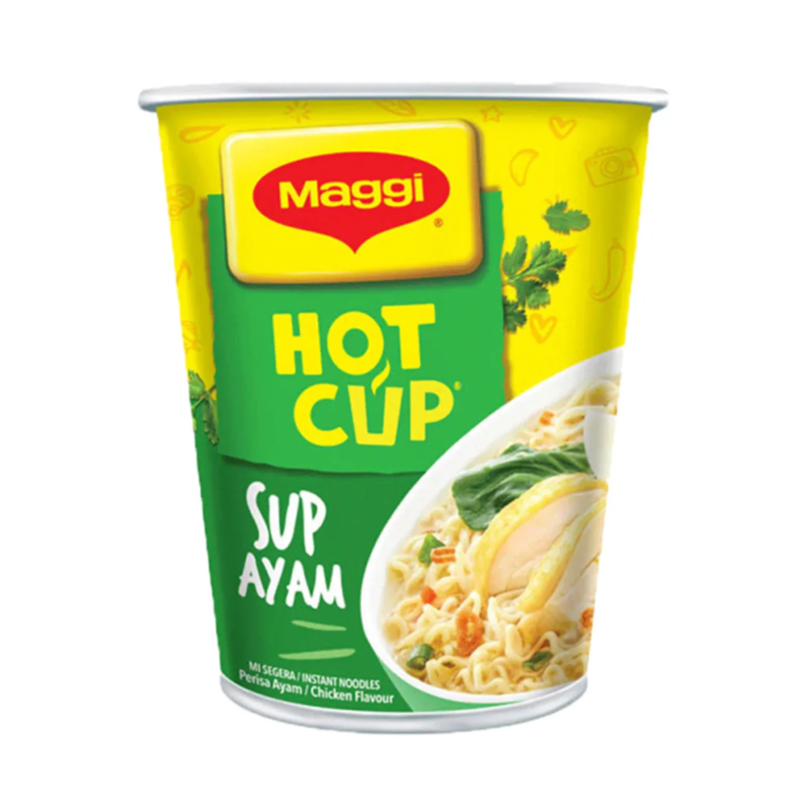 Maggi Hot Cup Chicken Flavour Instant Noodle 57g - Image 2