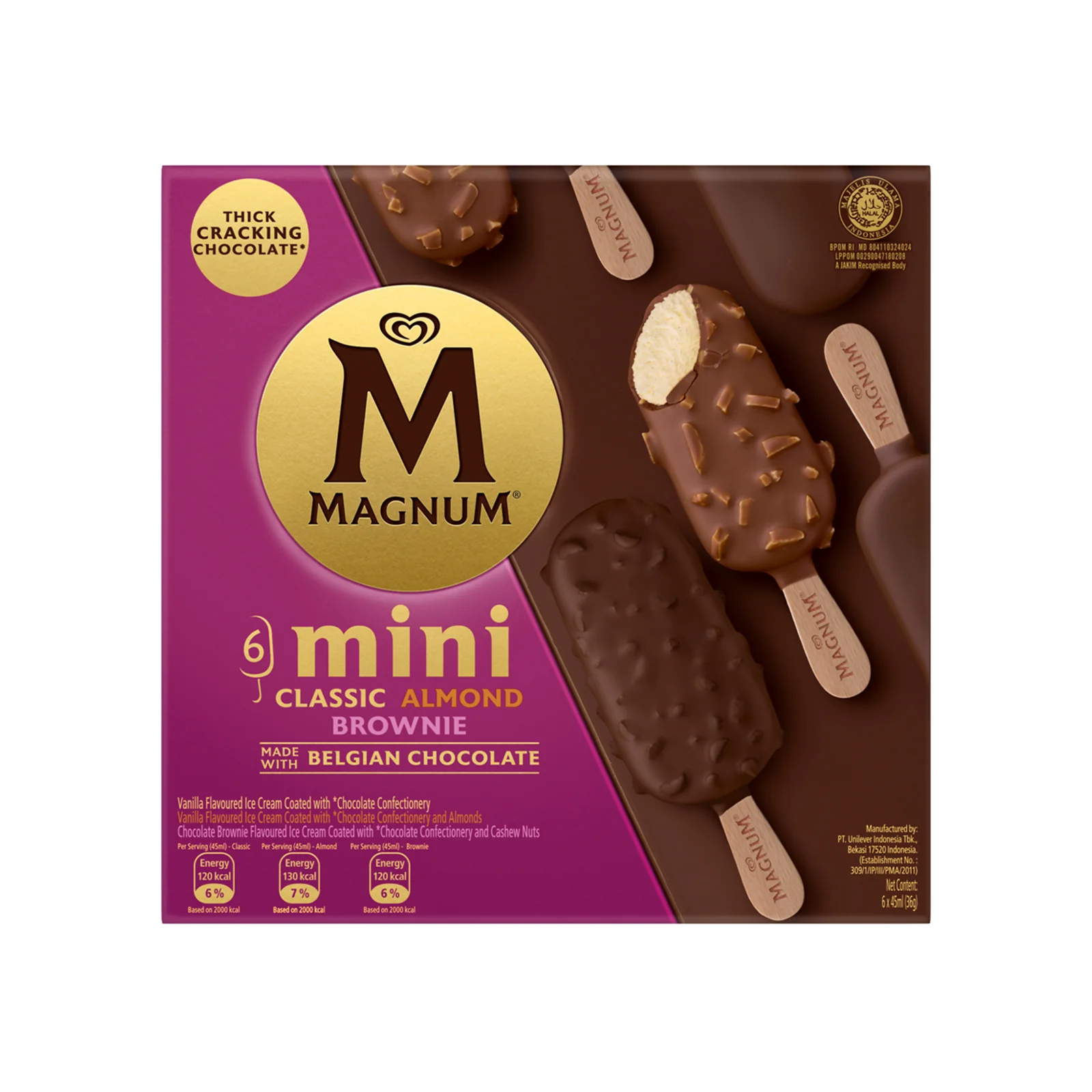 Magnum Mini Classic Almond Brownie Myth Multipack 45ml x 6 - Image 2