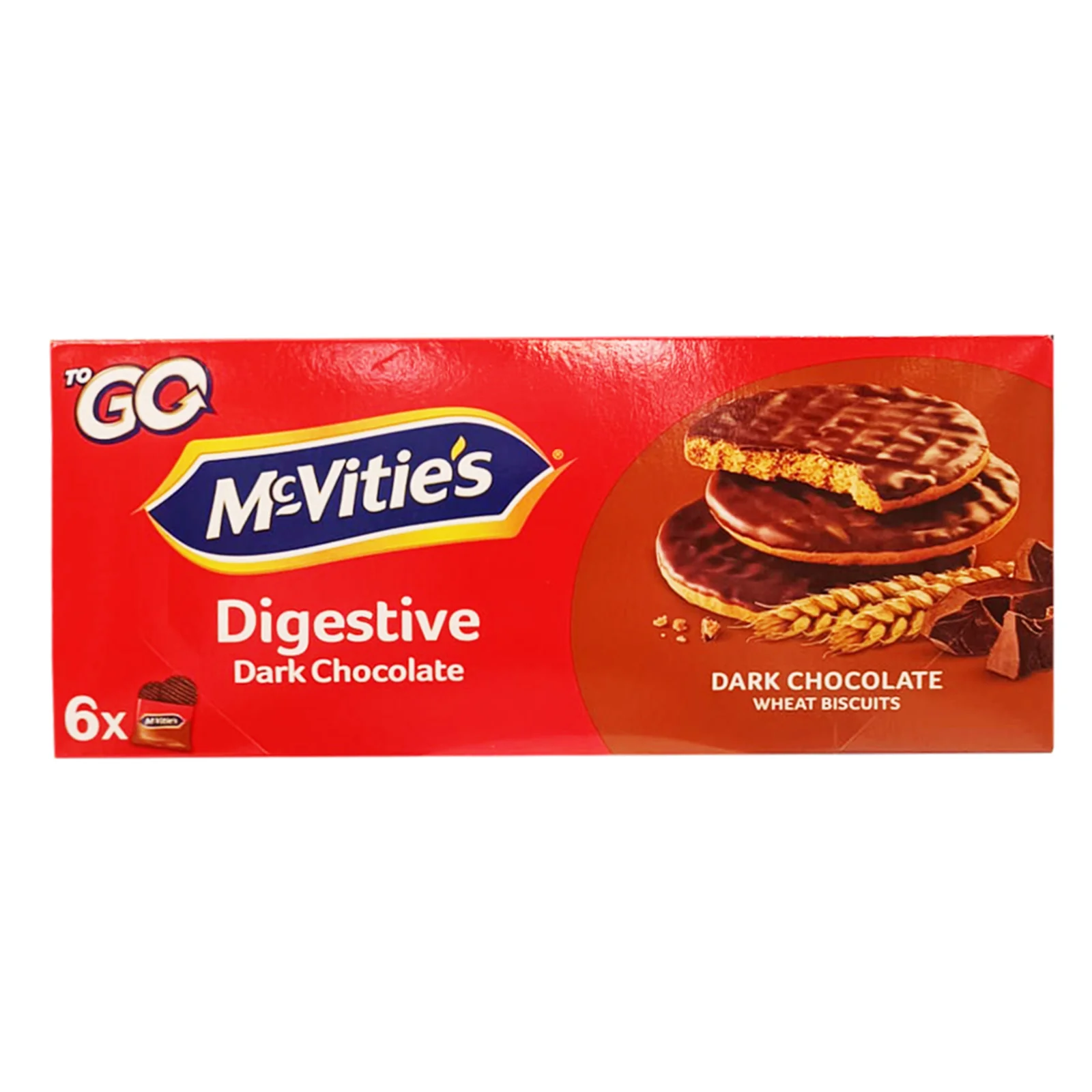 McVitie's Dark Chocolate Digestive To Go Biscuit 33.3g x 6 - Image 2