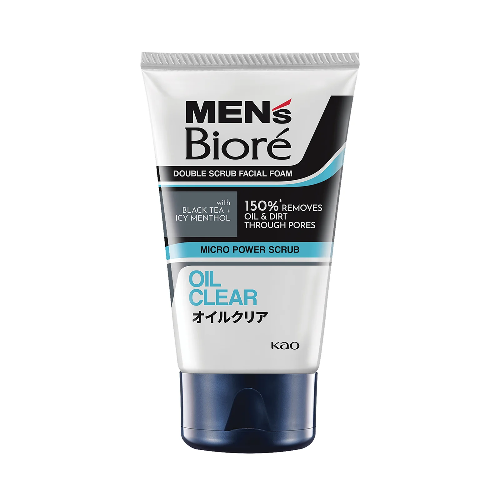 Biore Men Double Scrub Facial Foam Oil Clear 100g - Image 2