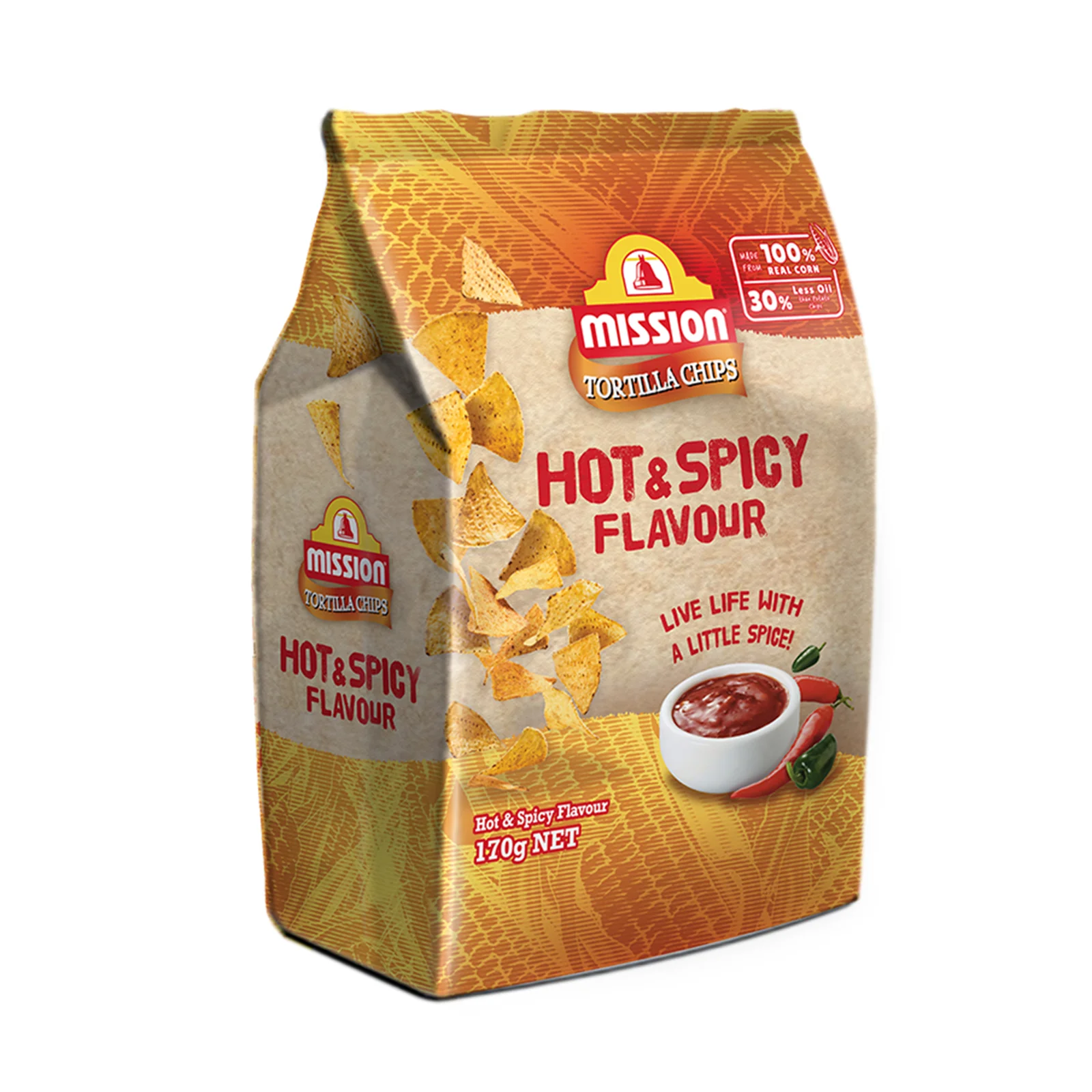 Mission Tortilla Chips Hot and Spicy 170g - Image 2