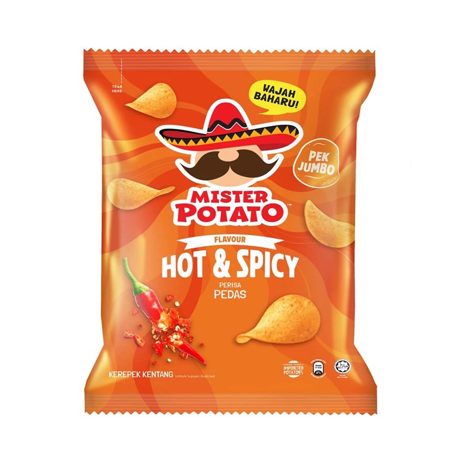Mr Potato Hot and Spicy Potato Chips 140g - Image 2
