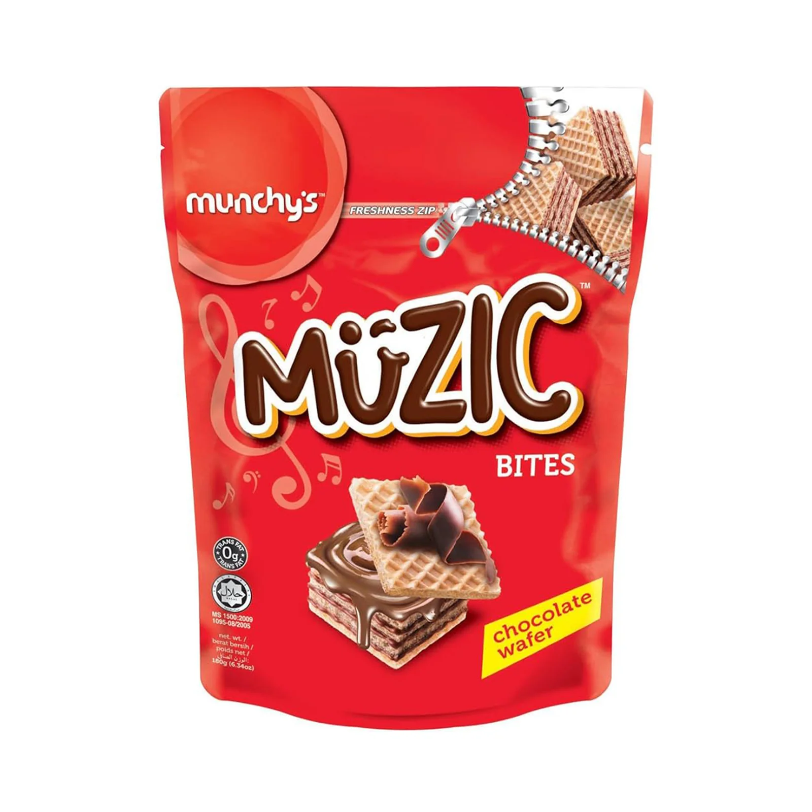 MunchyÃ¢â‚¬â„¢s Muzic Chocolate Wafer Bites 180g - Image 2