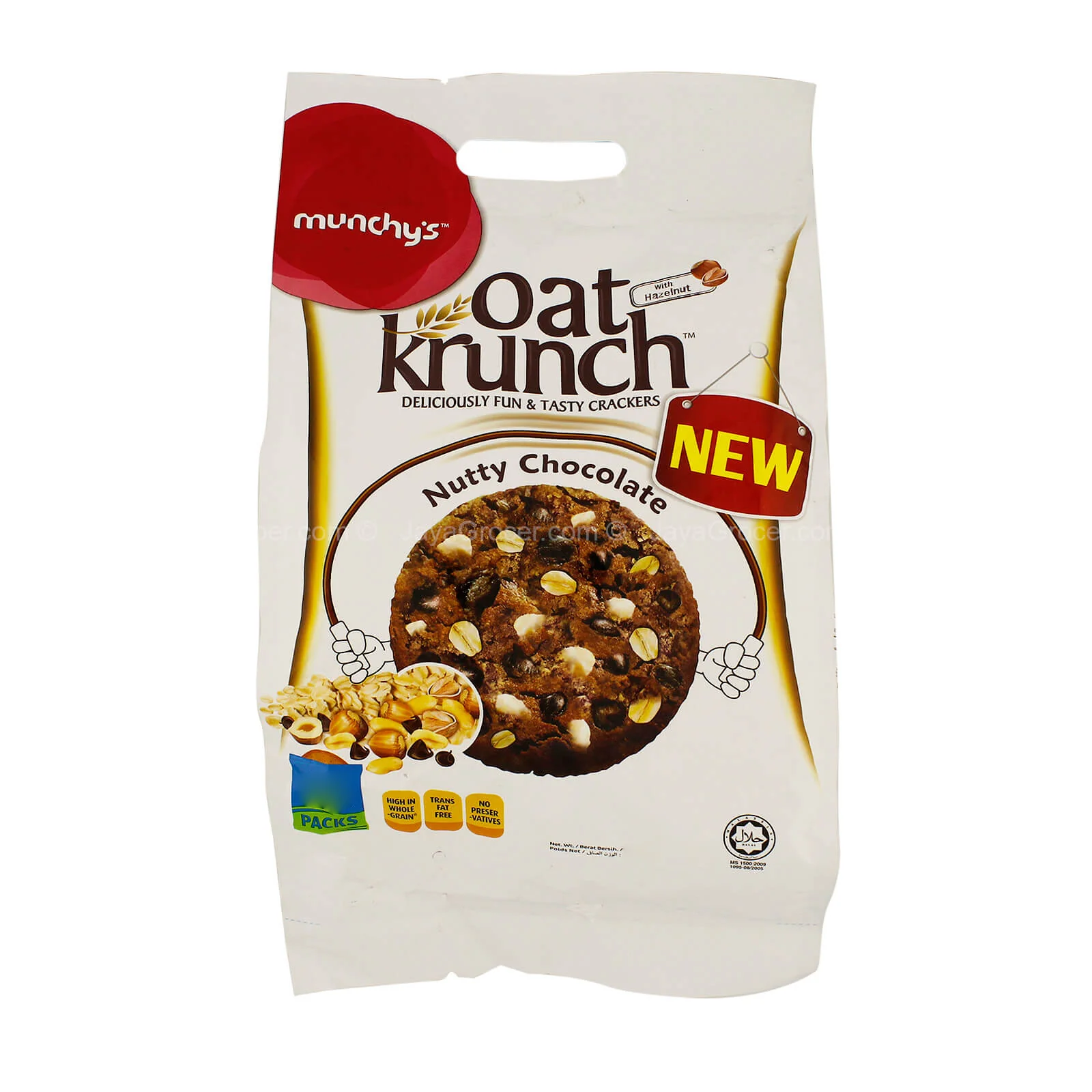 Munchys Oat krunch Nutty Chocolate Biscuits 390g - Image 2