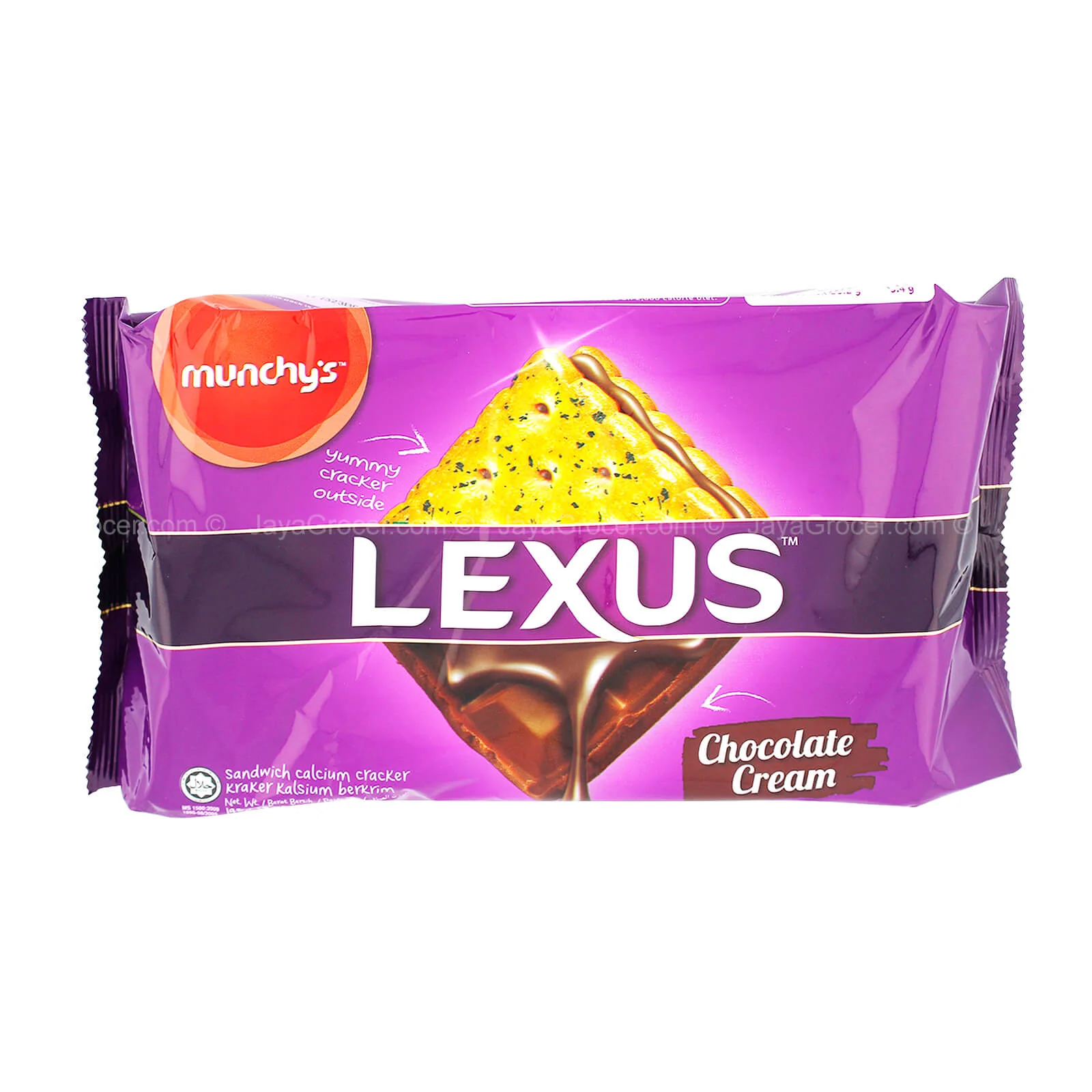 Munchys Lexus Chocolate Cream Sandwich Biscuits 190g - Image 2