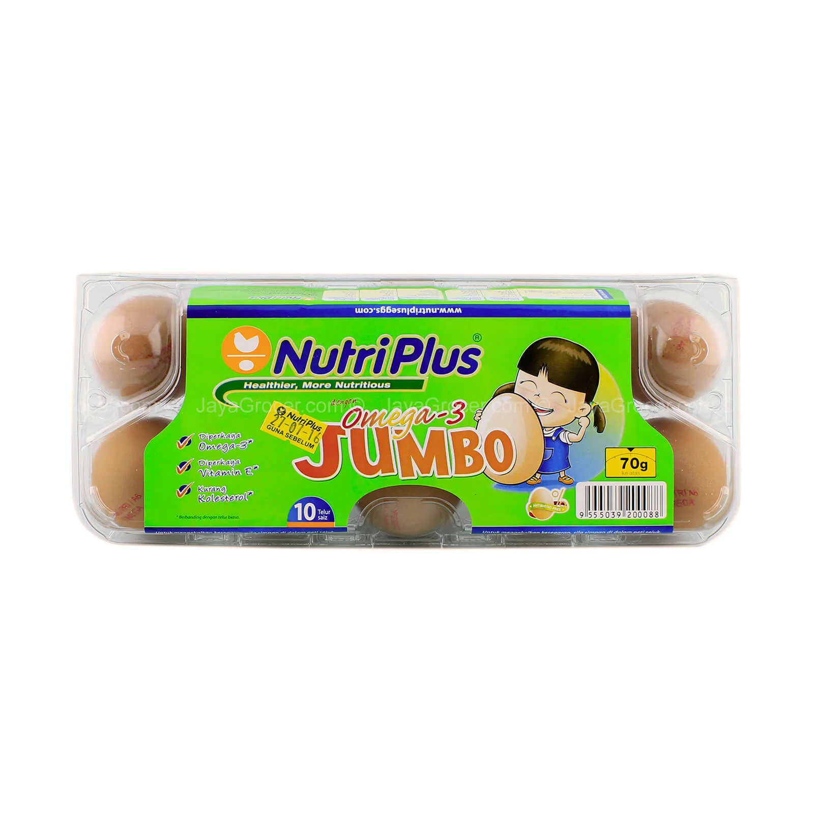 NutriPlus Jumbo Eggs with Omega 3 10pcs/pack - Image 2