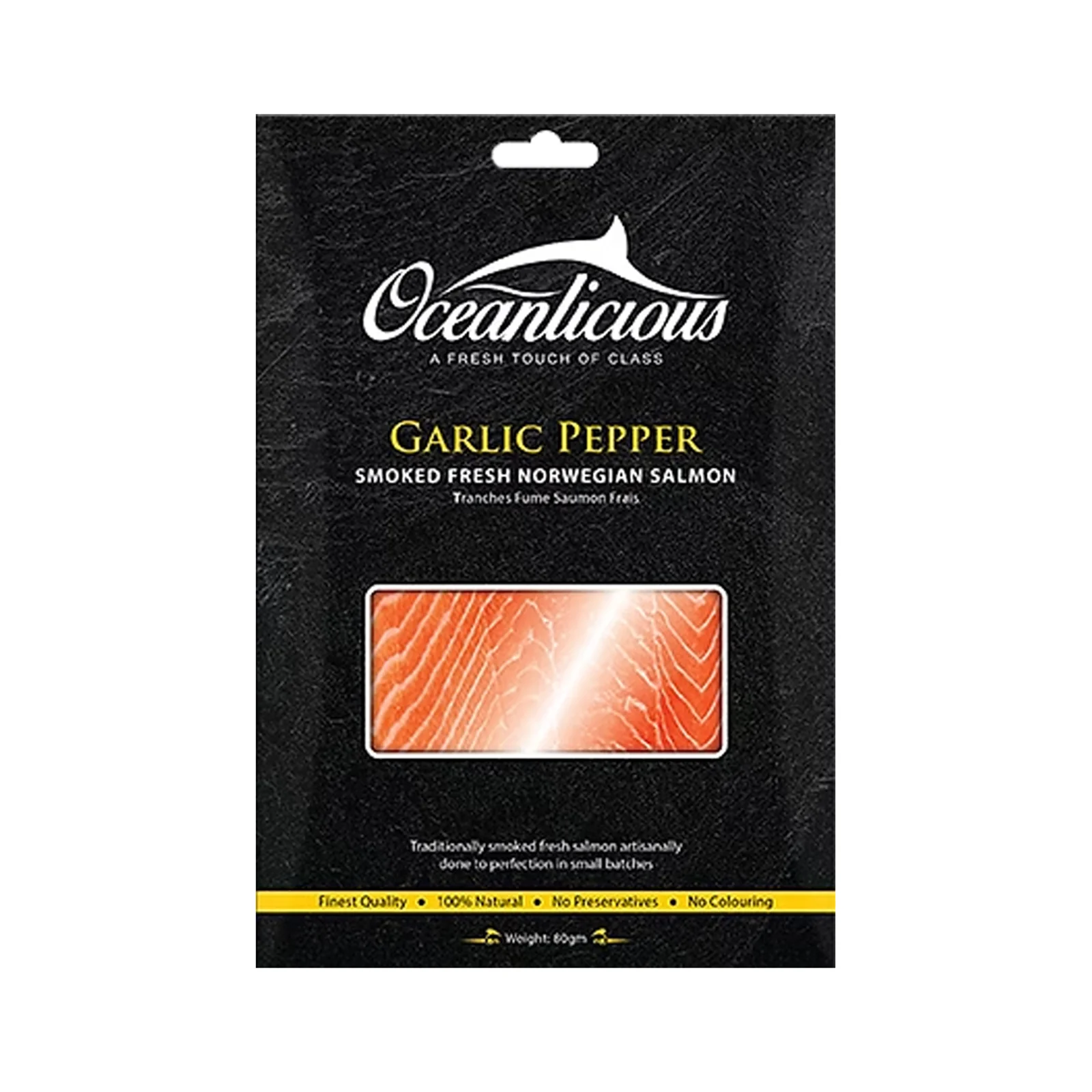 Oceanlicious Smoked Salmon Garlic & Pepper 