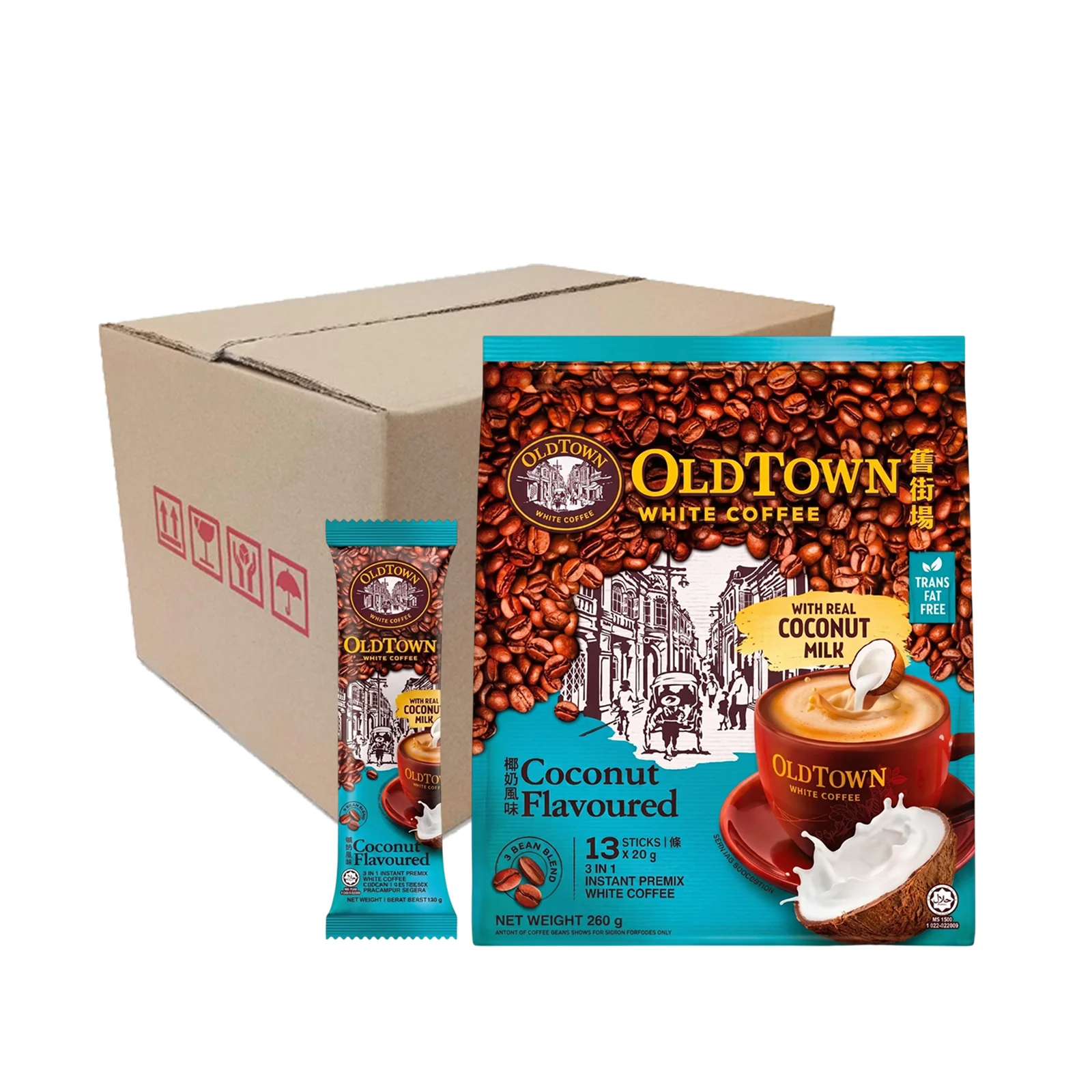 Old Town Coconut Flavoured Instant 3in1 Premix White Coffee 20g x 13 - Image 4