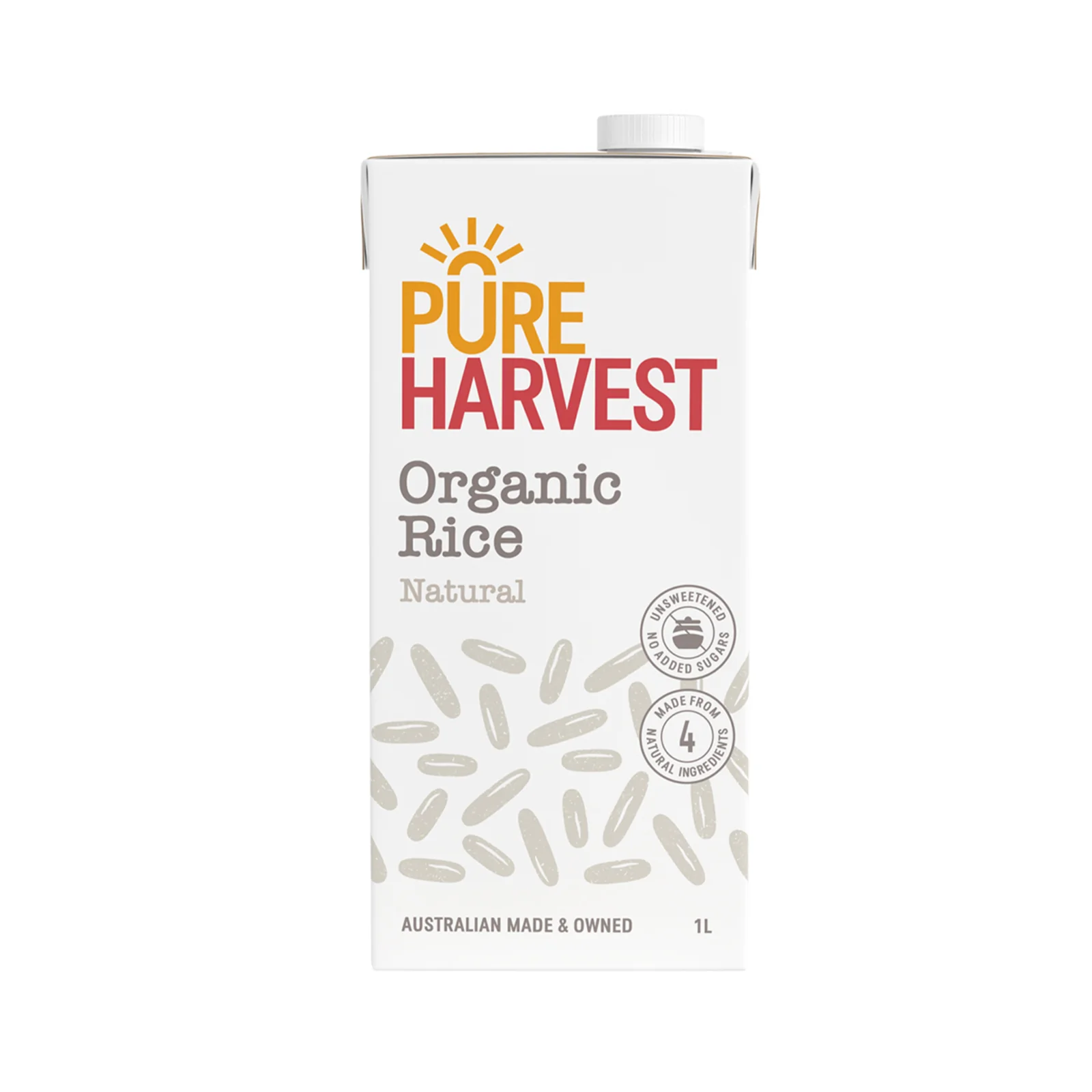 Pure Harvest Unsweetened Organic Rice Milk Original 1L - Image 2