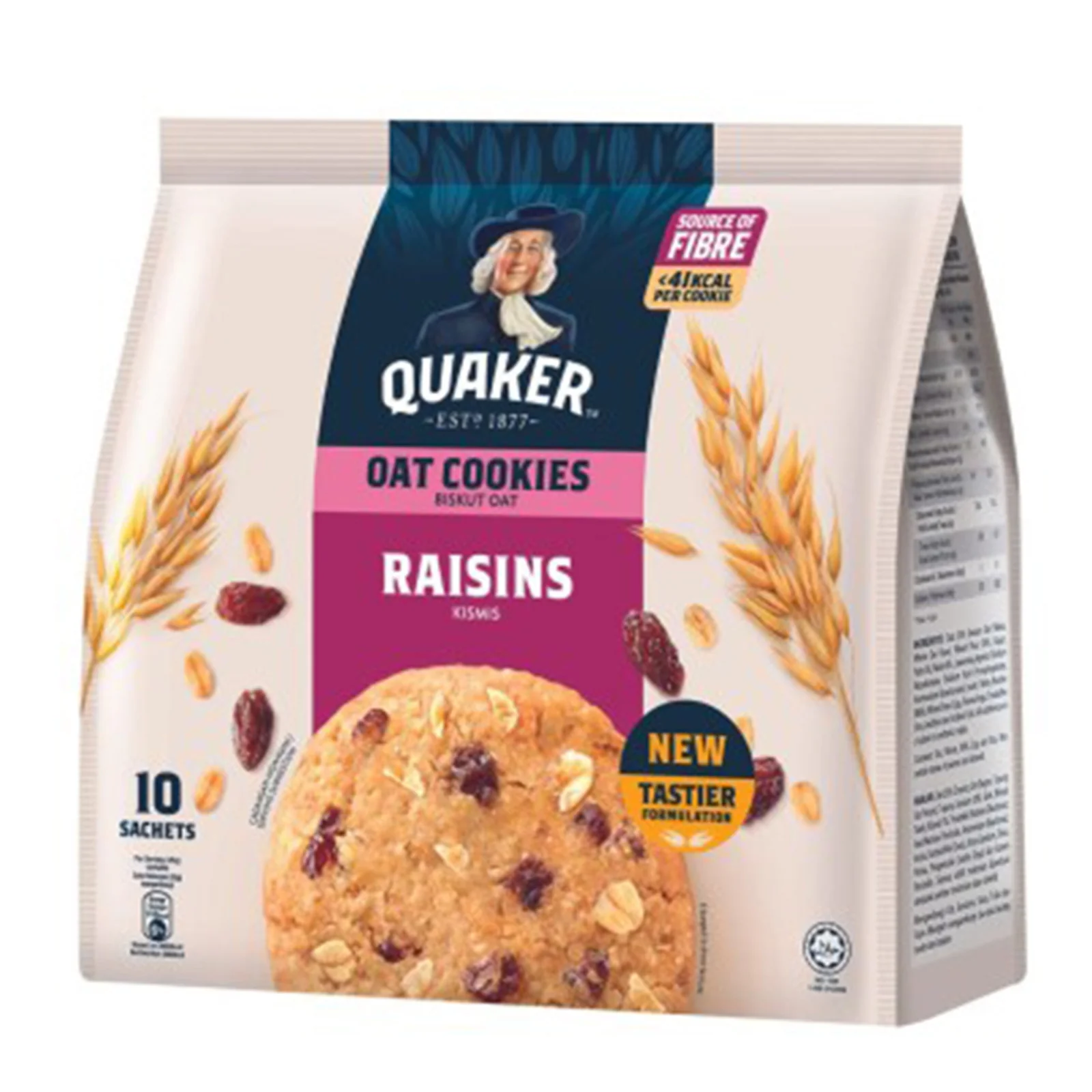 Quaker Oat Raisins Cookies 25g x 10