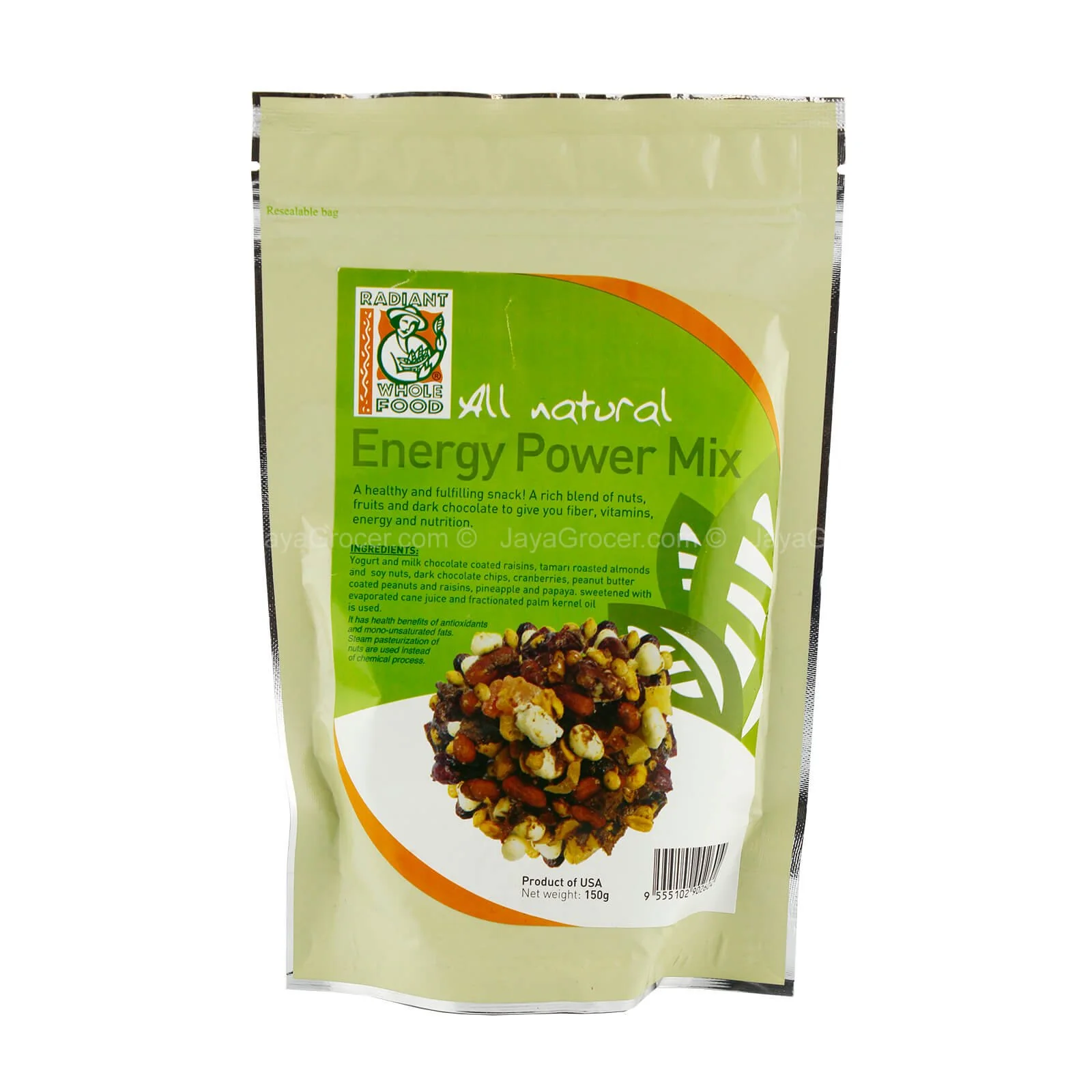 Radiant Whole Food All Natural Energy Power Snack Mix 150g